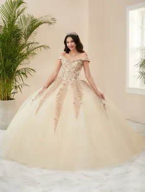 Applique Off Shoulder Quinceanera Dress by Fiesta Gowns 56400 (Size 18 - 26)