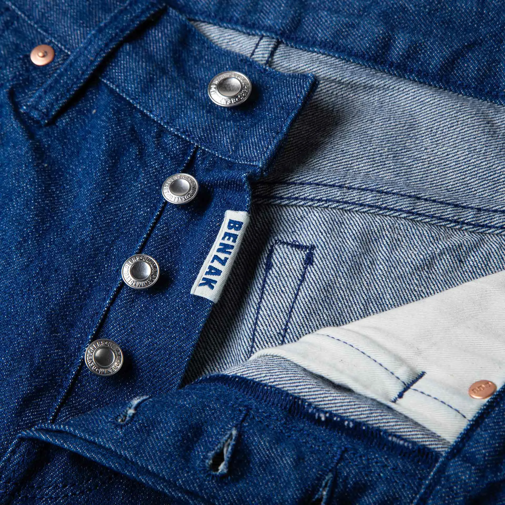 B-04 RELAXED 14 oz. selvedge colour denim / blue