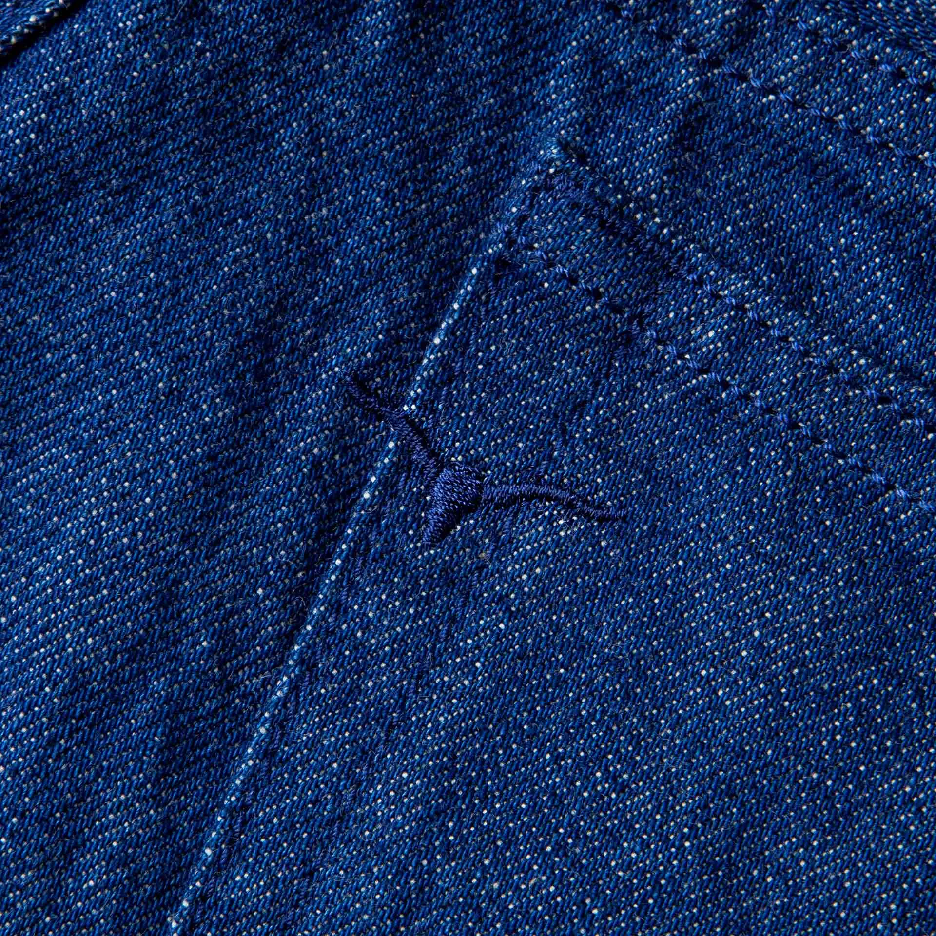 B-04 RELAXED 14 oz. selvedge colour denim / blue