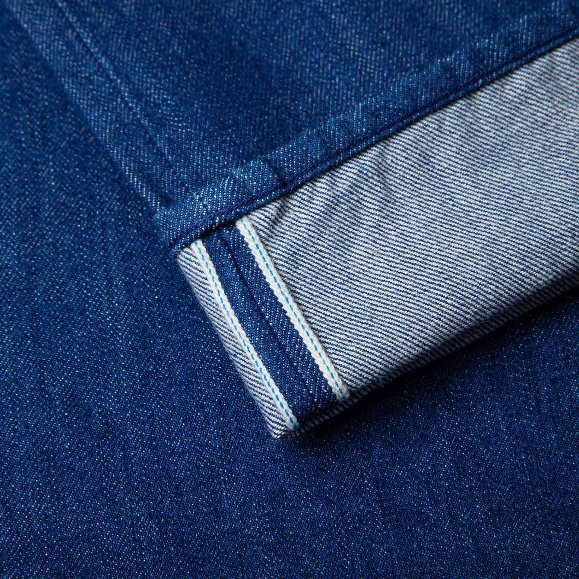 B-04 RELAXED 14 oz. selvedge colour denim / blue