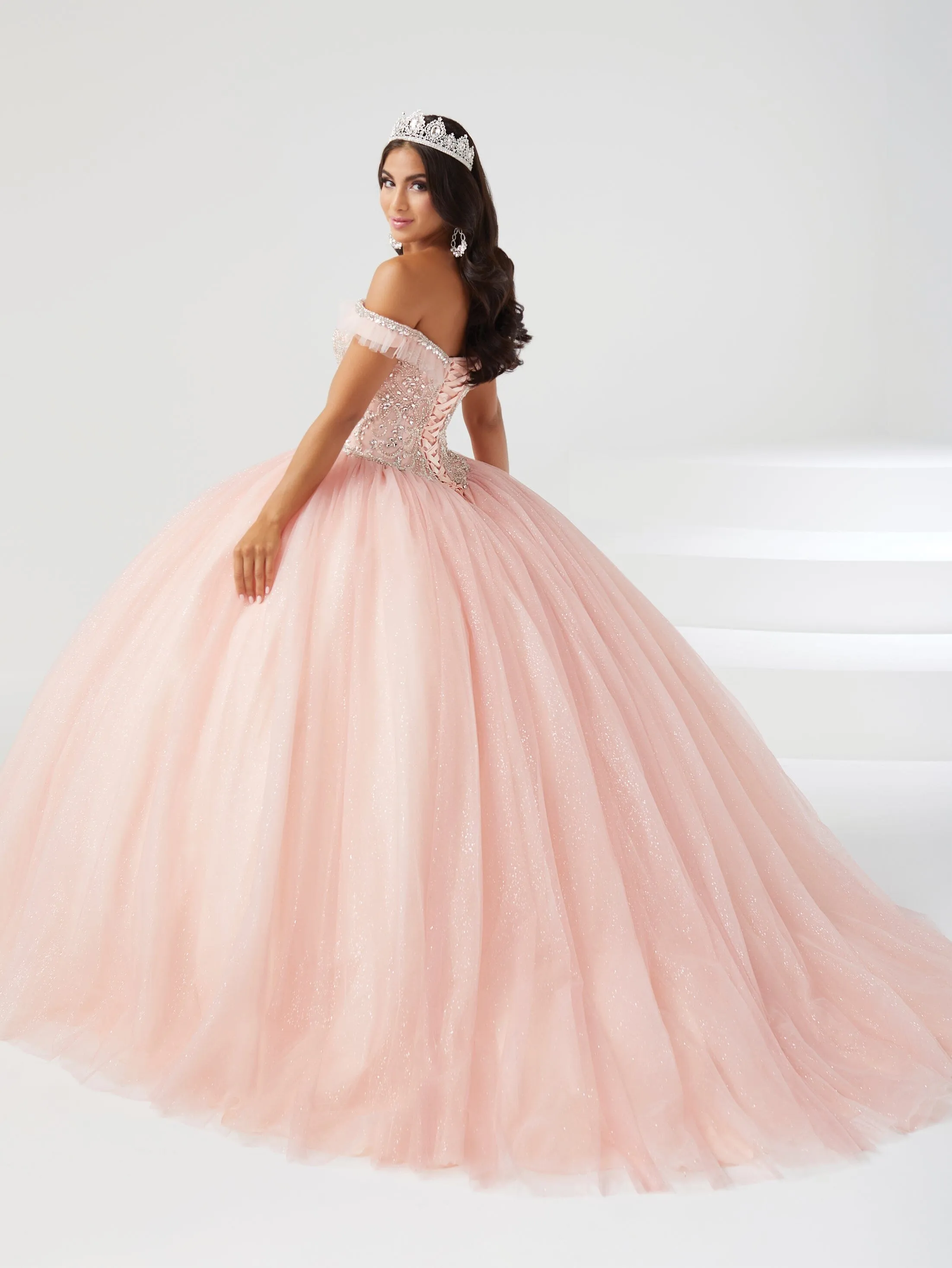 Beaded Off Shoulder Quinceanera Dress by Fiesta Gowns 56460