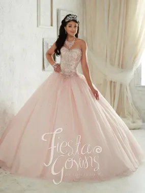 Beaded Strapless Dress by House of Wu Fiesta Gowns 56287