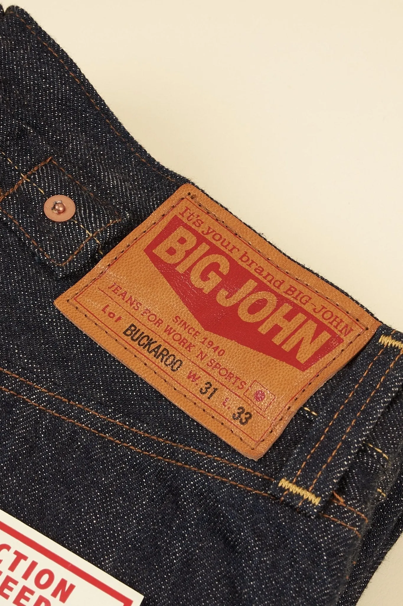 Big John Buckaroo Straight Selvedge Jeans - 14oz