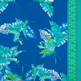 Border Printed Voile - KATIA - 009 - Turquoise