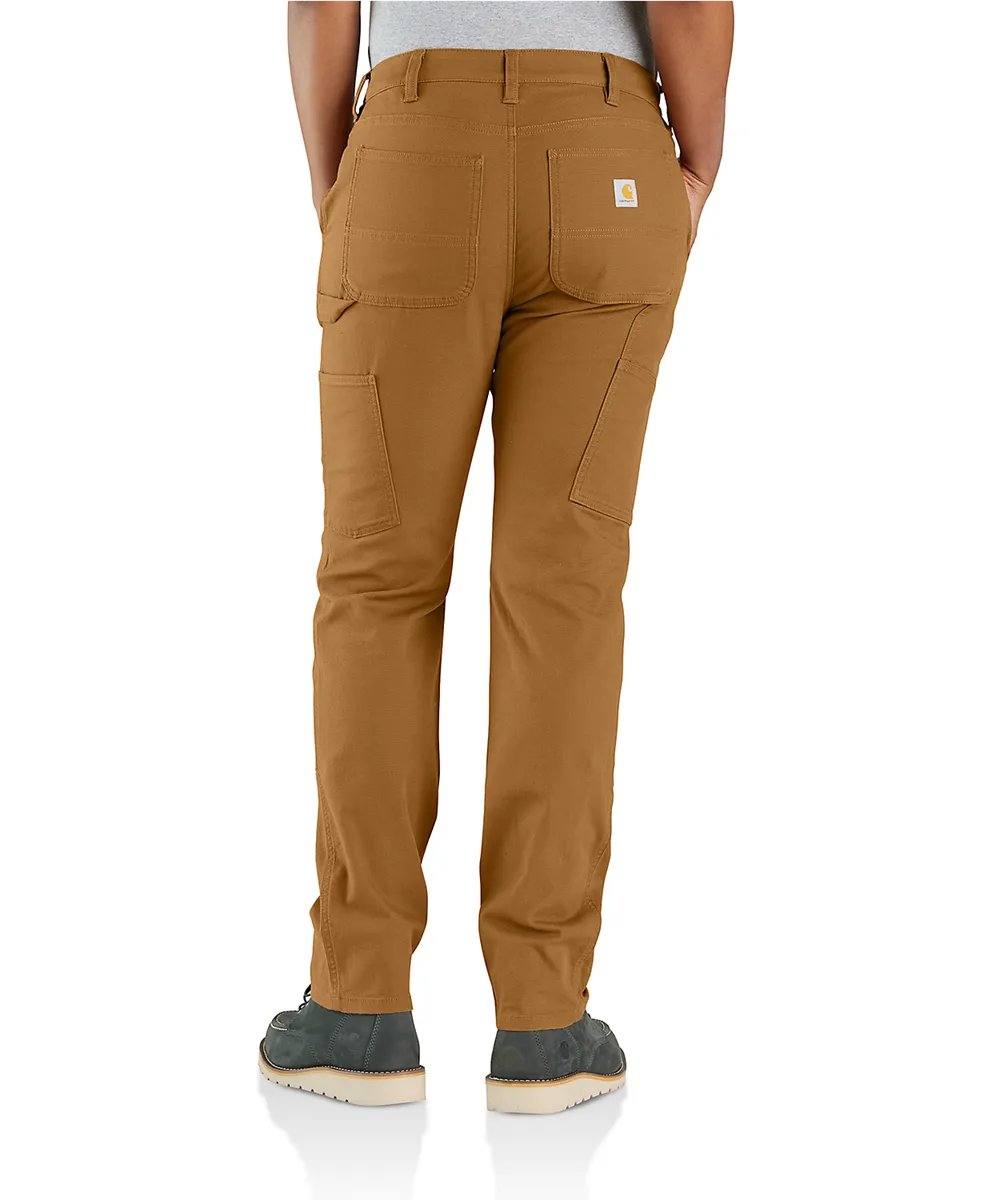 Carhartt Women's Relaxed Fit Double Front Canvas Work Pants - Carhartt Brown