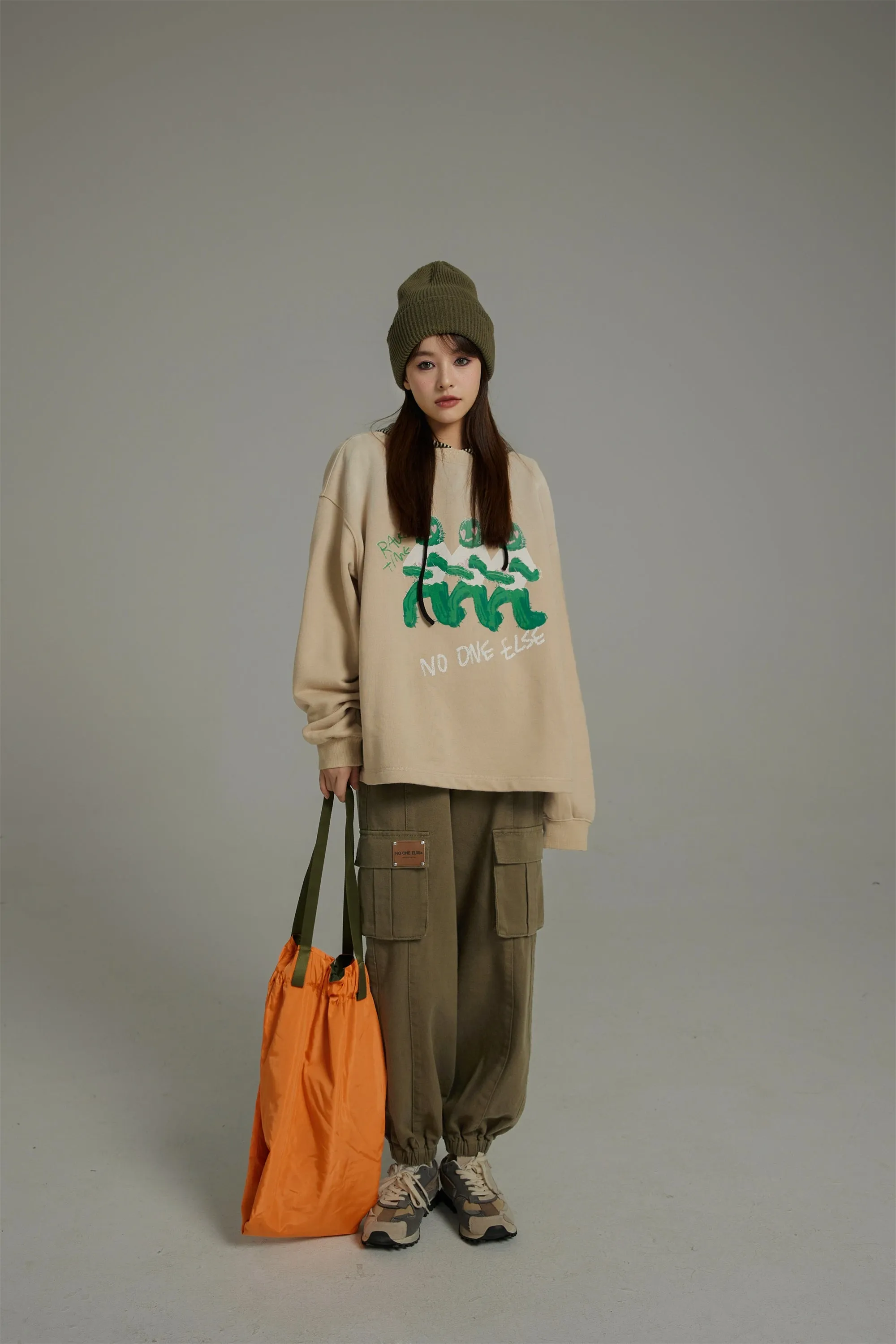 Cartoon Round Loose Fit Sweatshirt