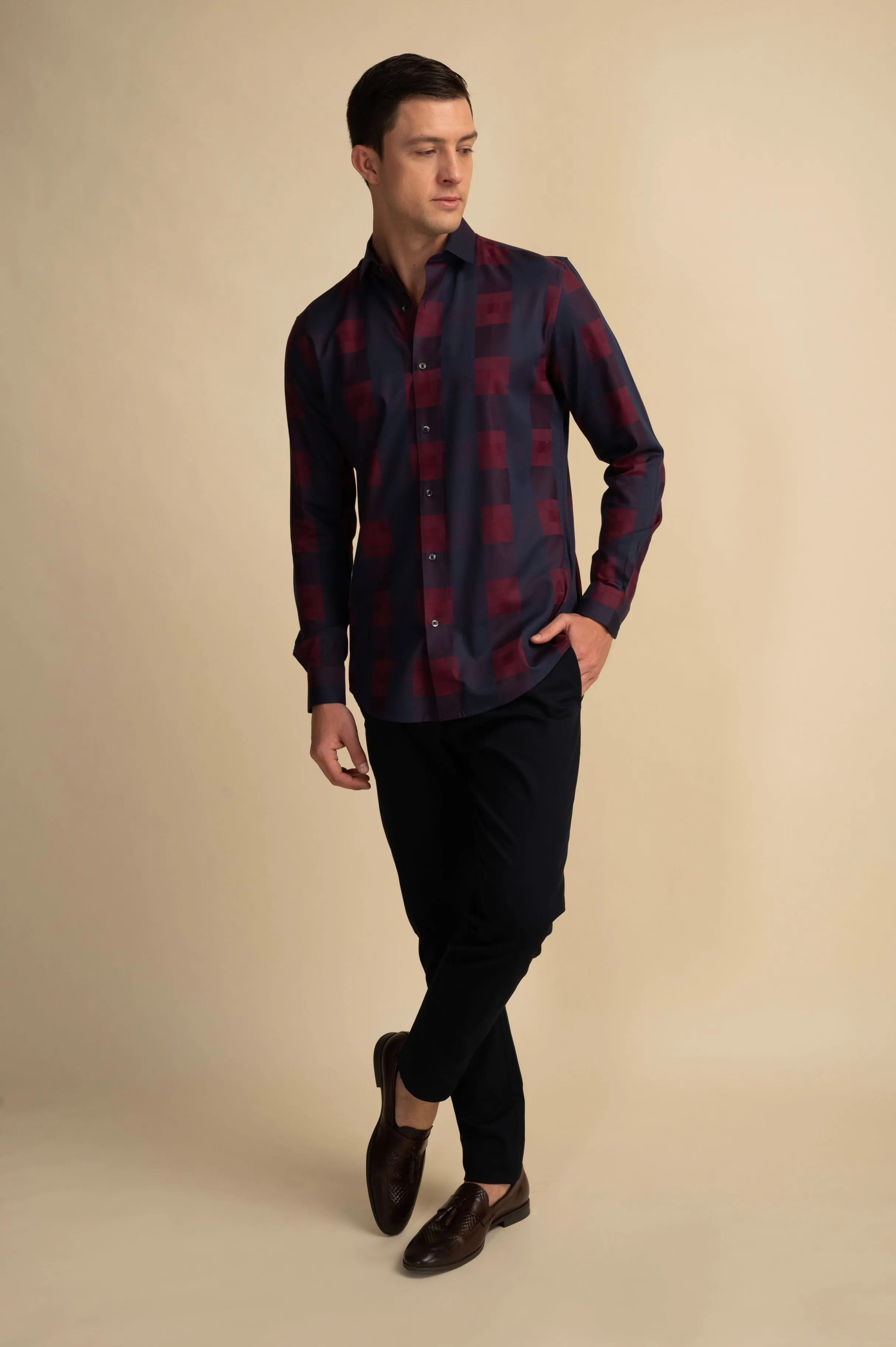 Chelsea Wine Check Shirt EOSS