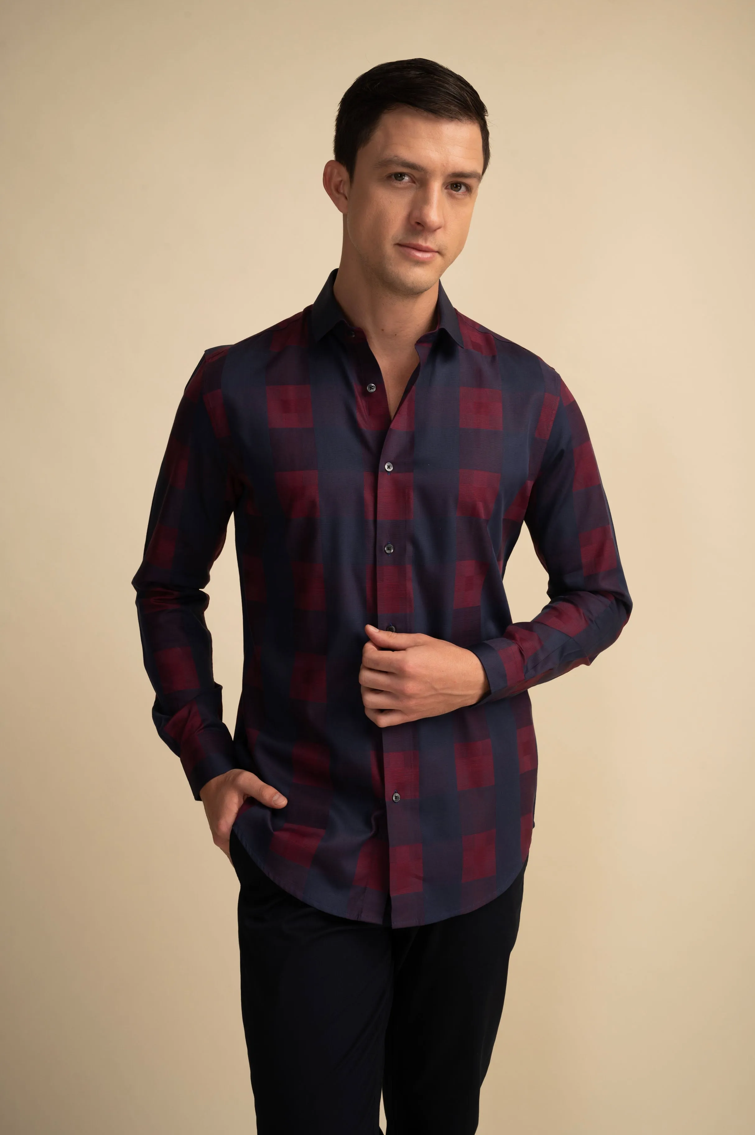 Chelsea Wine Check Shirt EOSS