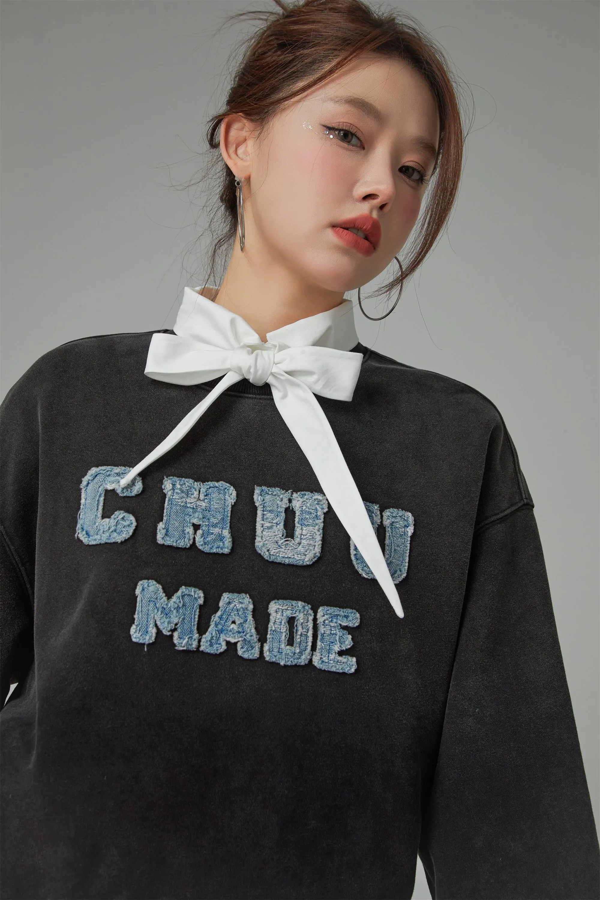 Chuu Made Washed Loose Fit Sweatshirt