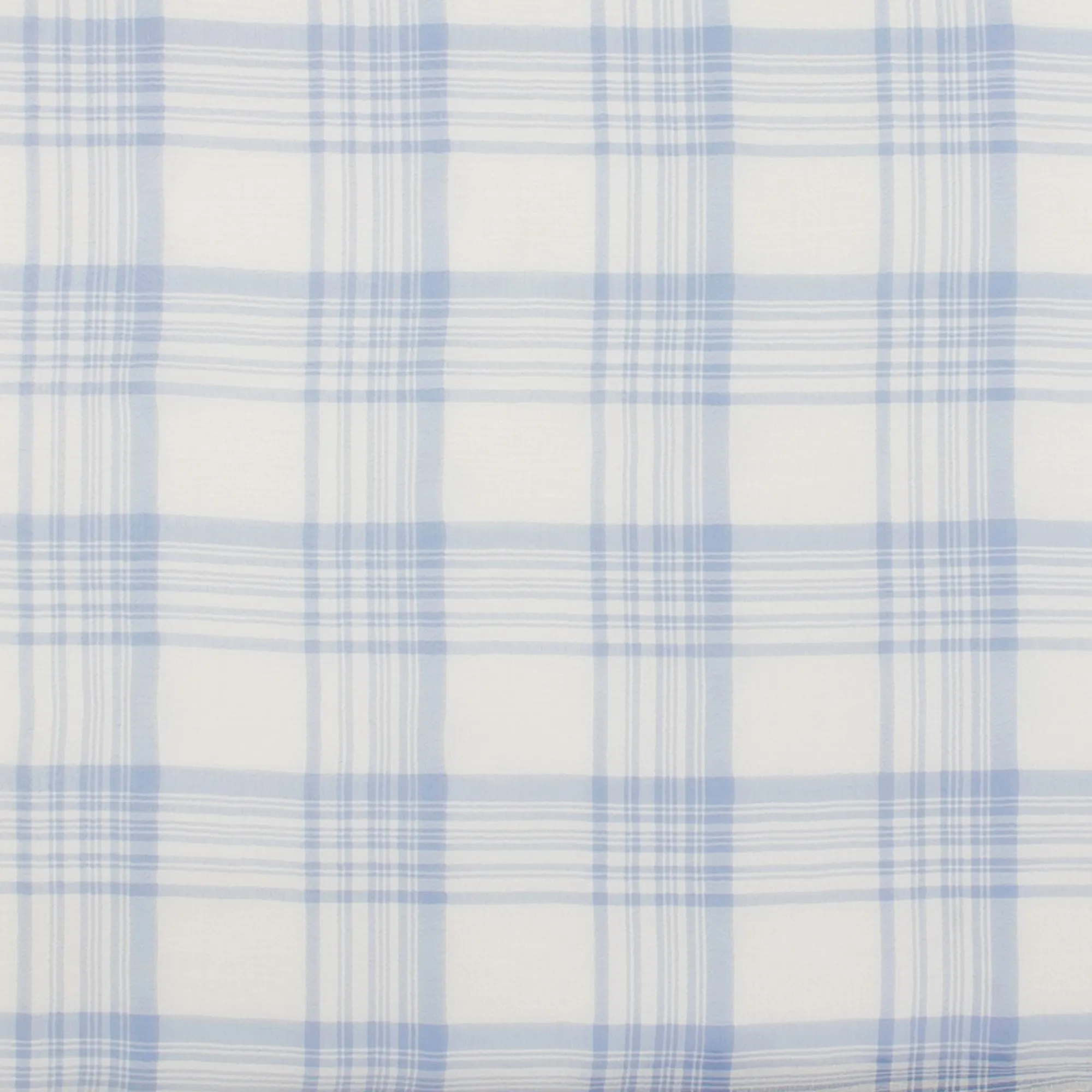 Crepe Chiffon - DAISY - Big Plaid - Blue