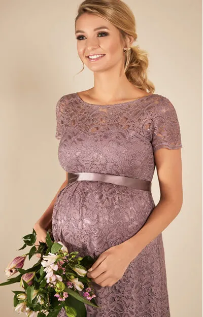 Designarche Mommy Vintage dusky Lilac lace maternity or baby shower gown