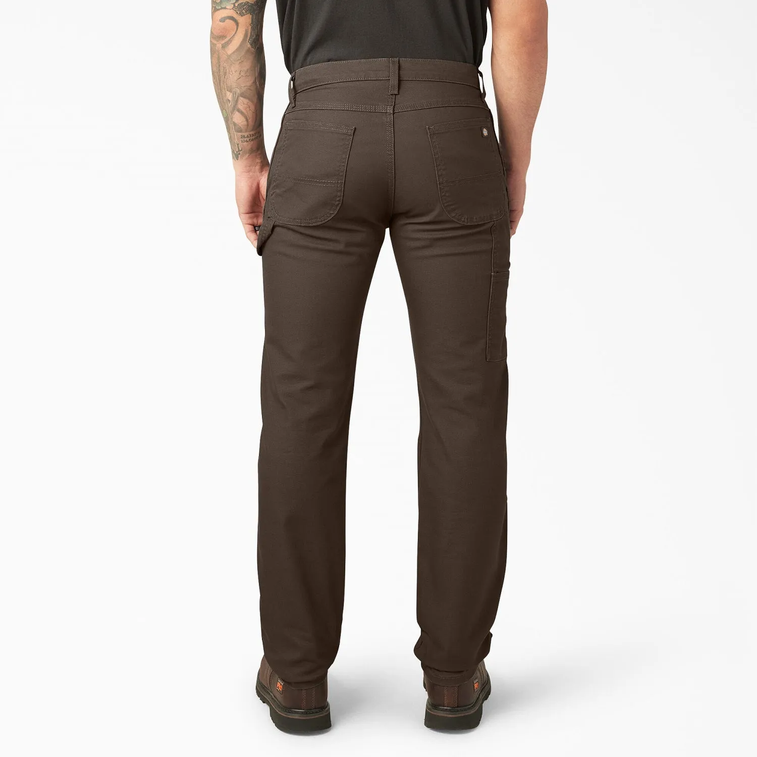 Dickies Men's FLEX Regular Fit Duck Carpenter Pant_Stonewashed Mushroom