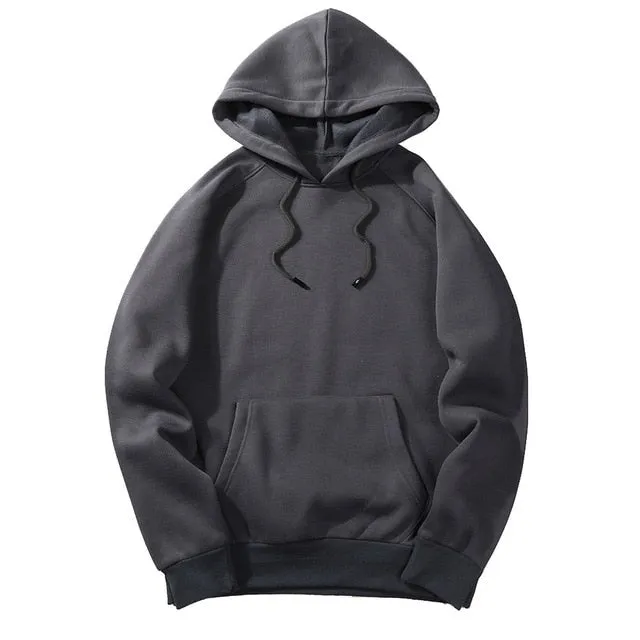 Fashion Brand Men's Hoodies solid color Winter solid color hoodies Casual Hoodies Sweatshirts Tops