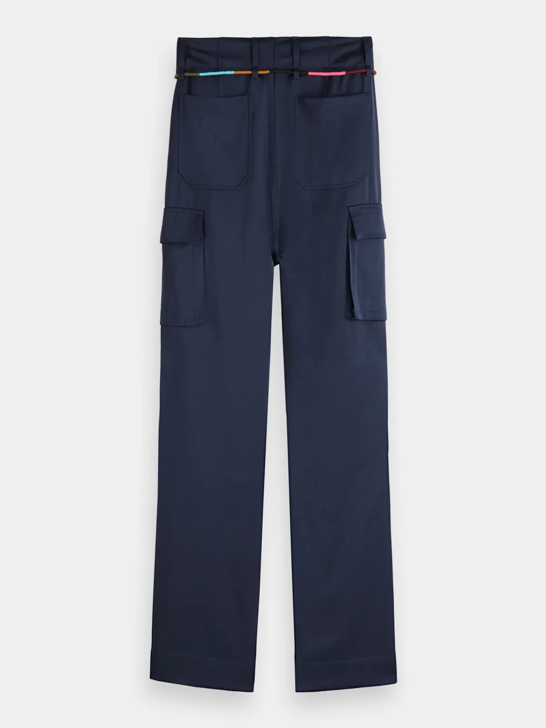 Faye high-rise tapered-leg utility pants