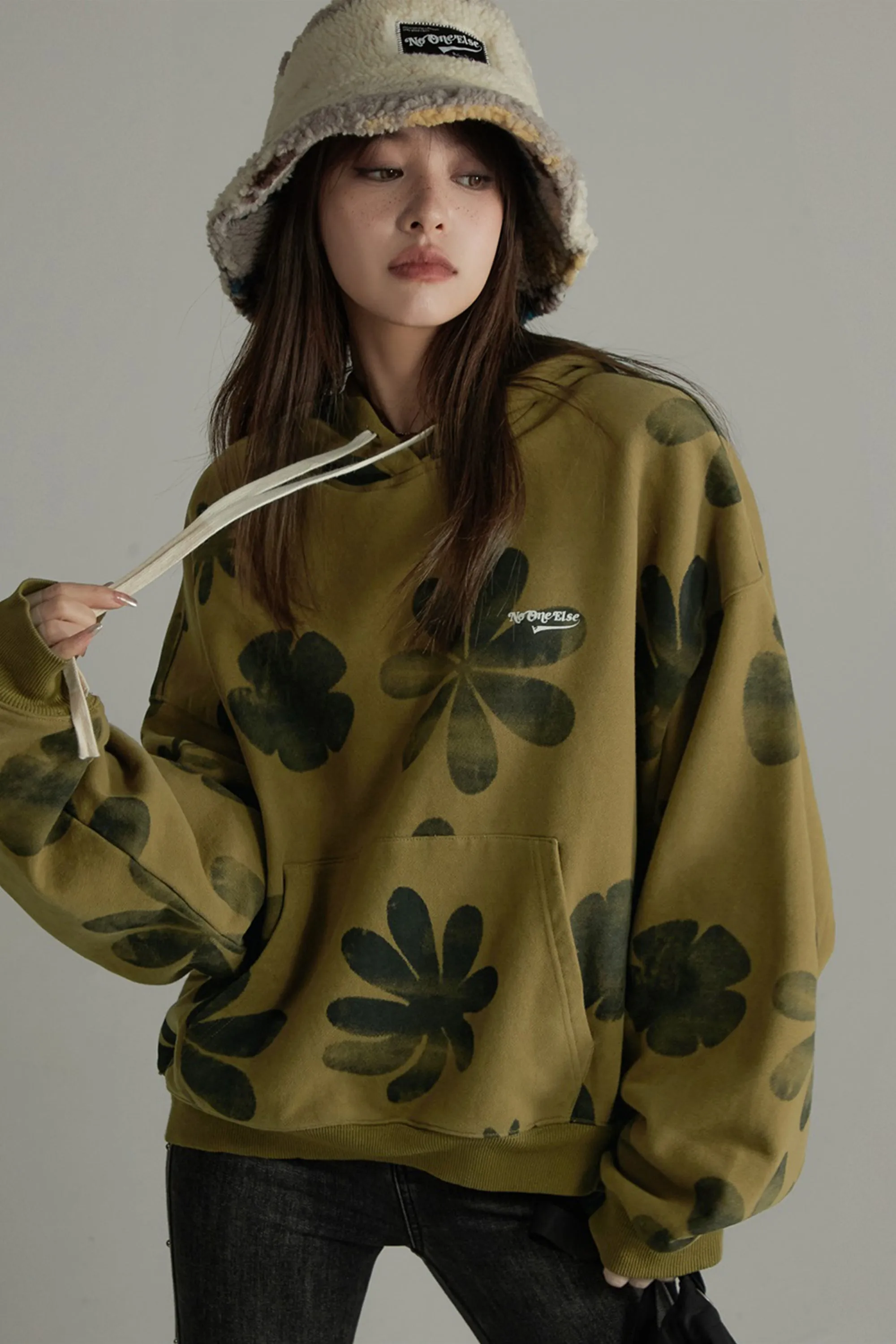 Flower Loose Fit Hoodie