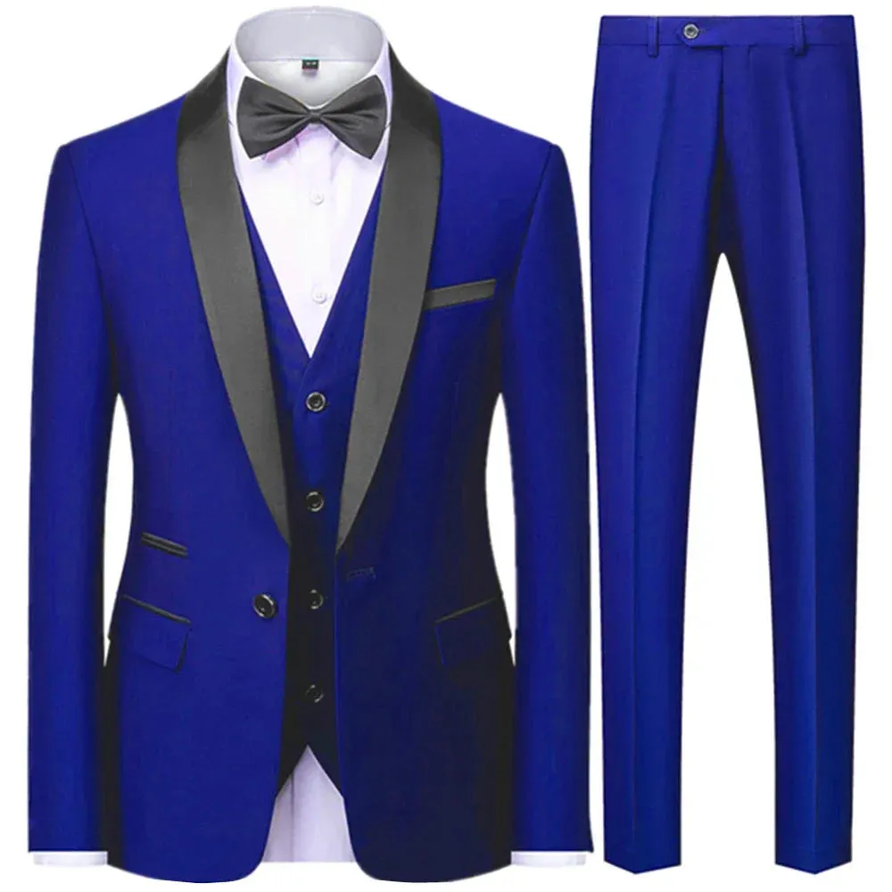 Funki Buys | Suits | Men's Slim Fit 2 | 3 Pcs Formal Tuxedo Suits