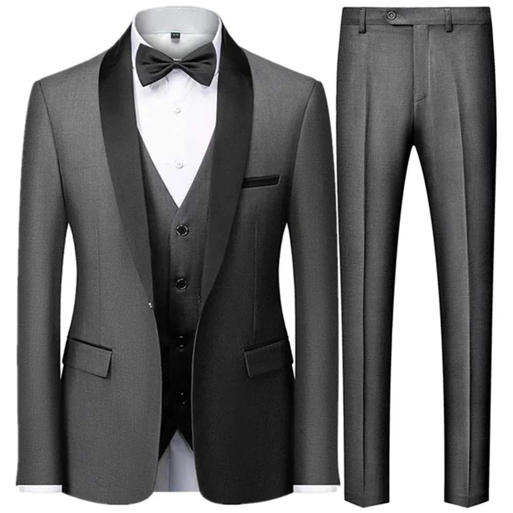 Funki Buys | Suits | Men's Slim Fit 2 | 3 Pcs Formal Tuxedo Suits