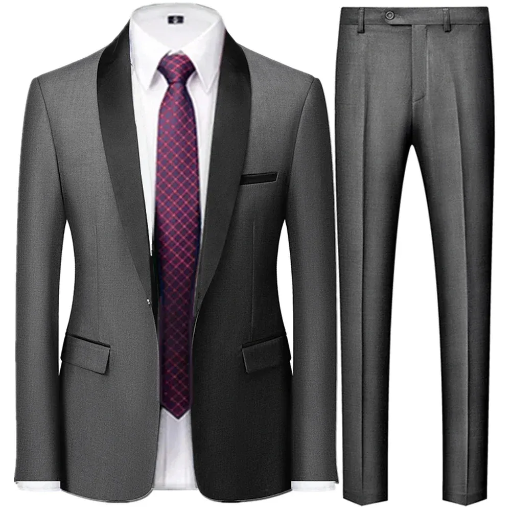 Funki Buys | Suits | Men's Slim Fit 2 | 3 Pcs Formal Tuxedo Suits