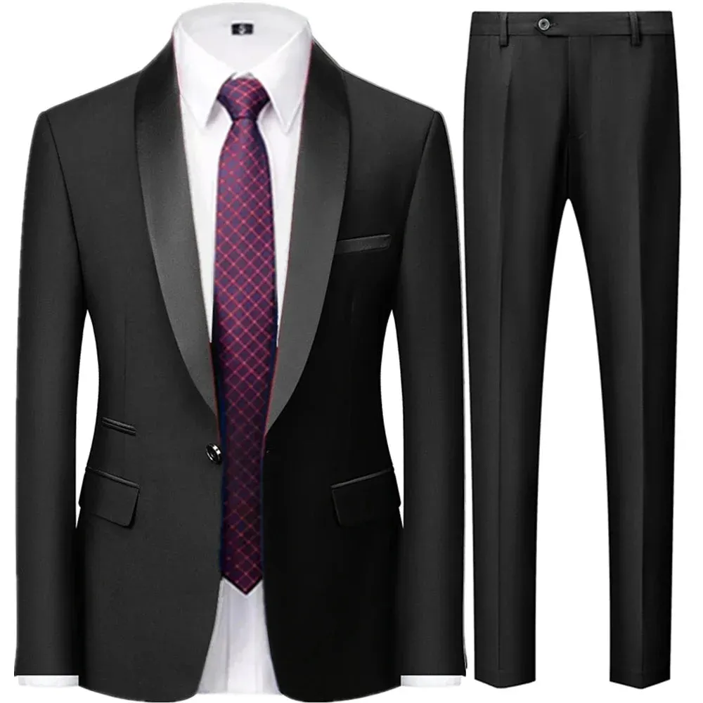 Funki Buys | Suits | Men's Slim Fit 2 | 3 Pcs Formal Tuxedo Suits