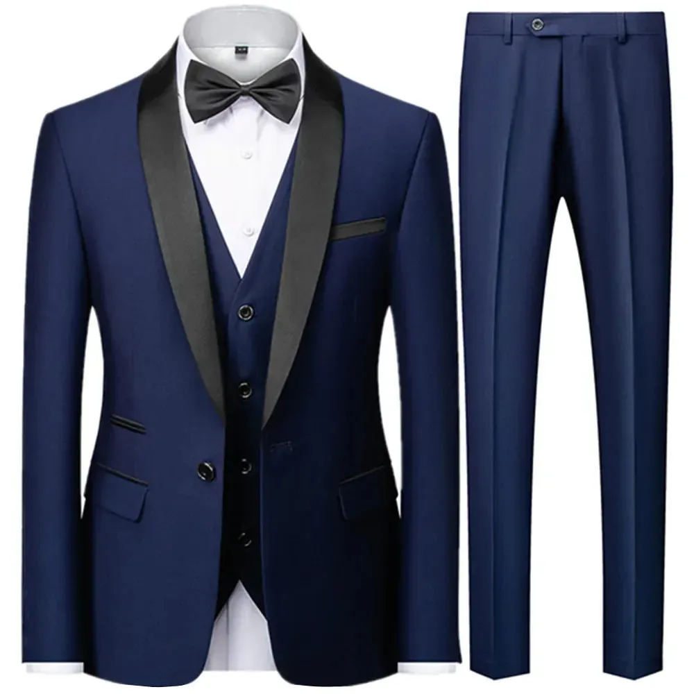 Funki Buys | Suits | Men's Slim Fit 2 | 3 Pcs Formal Tuxedo Suits