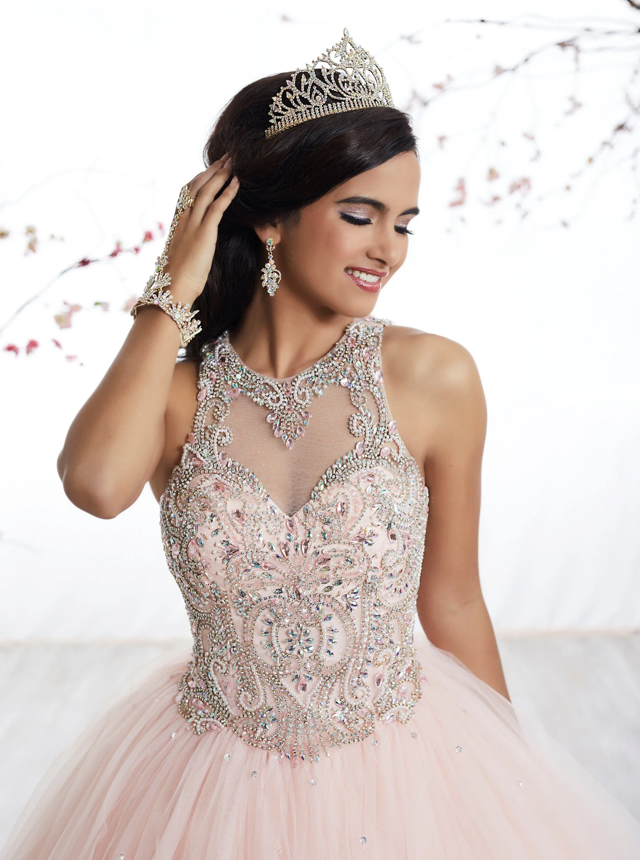 Illusion A-line Quinceanera Dress by Fiesta Gowns 56327