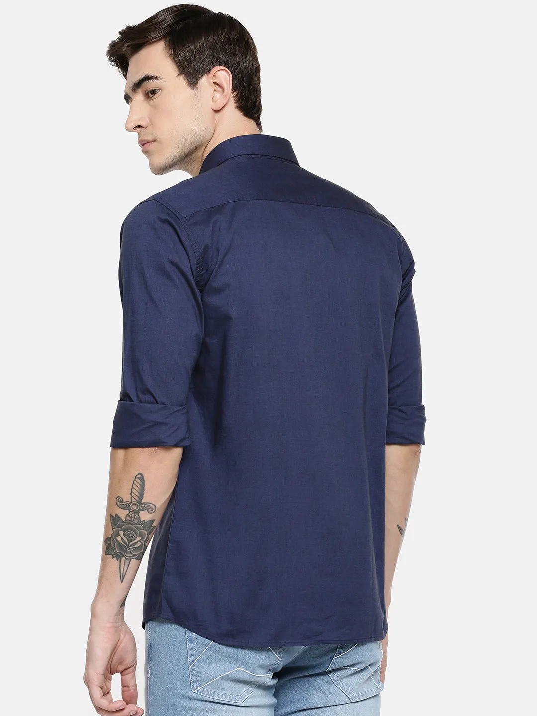 JDC Formal Solid shirts-Blue