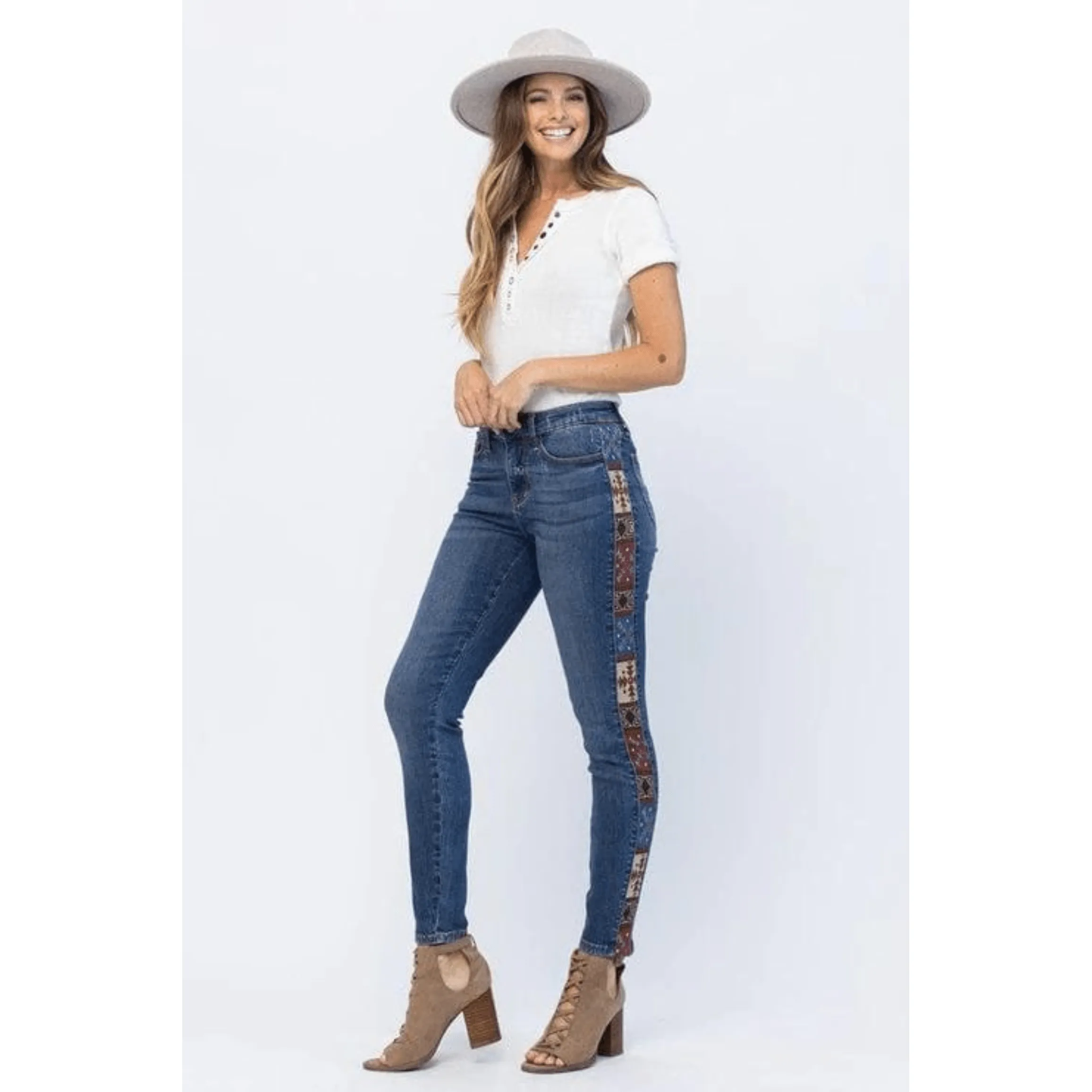 Judy blue western print relaxed fit