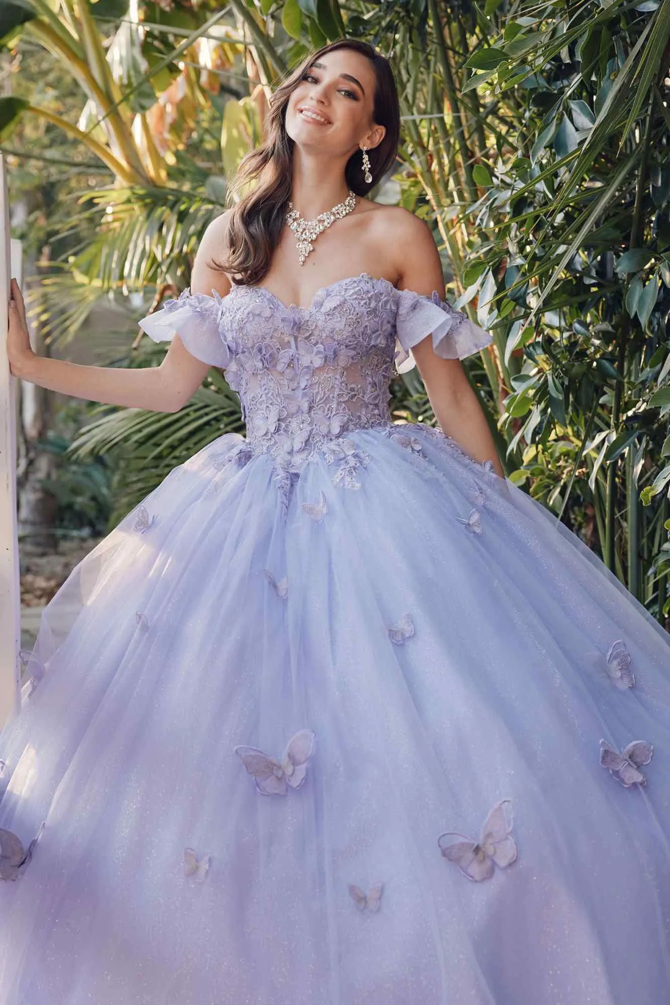 Juliet JT1448J Off the Shoulder A-Line Poofy Quinceanera Ball Gown