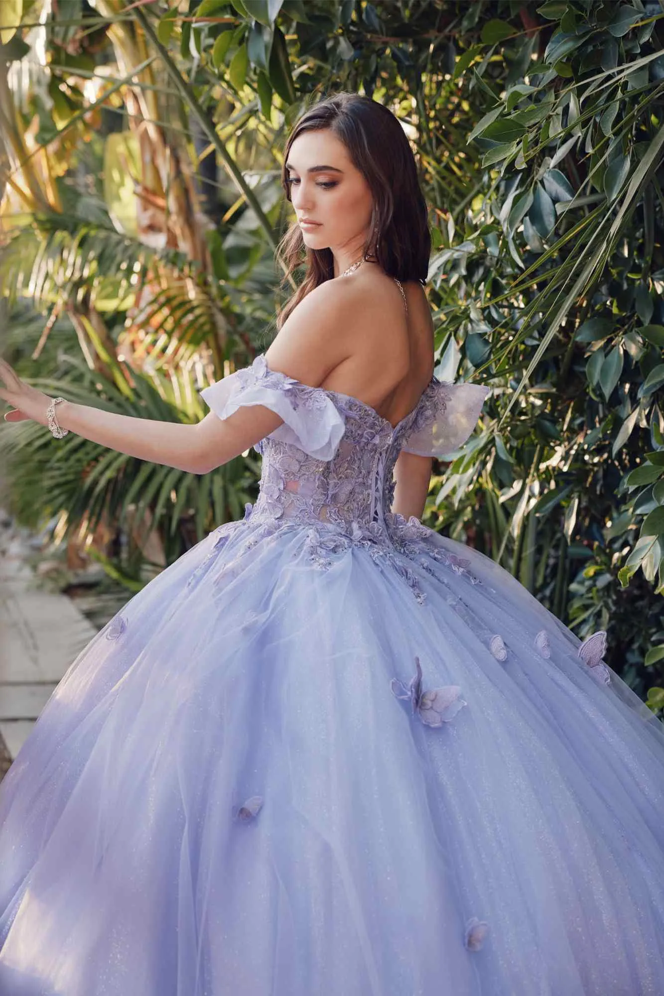 Juliet JT1448J Off the Shoulder A-Line Poofy Quinceanera Ball Gown