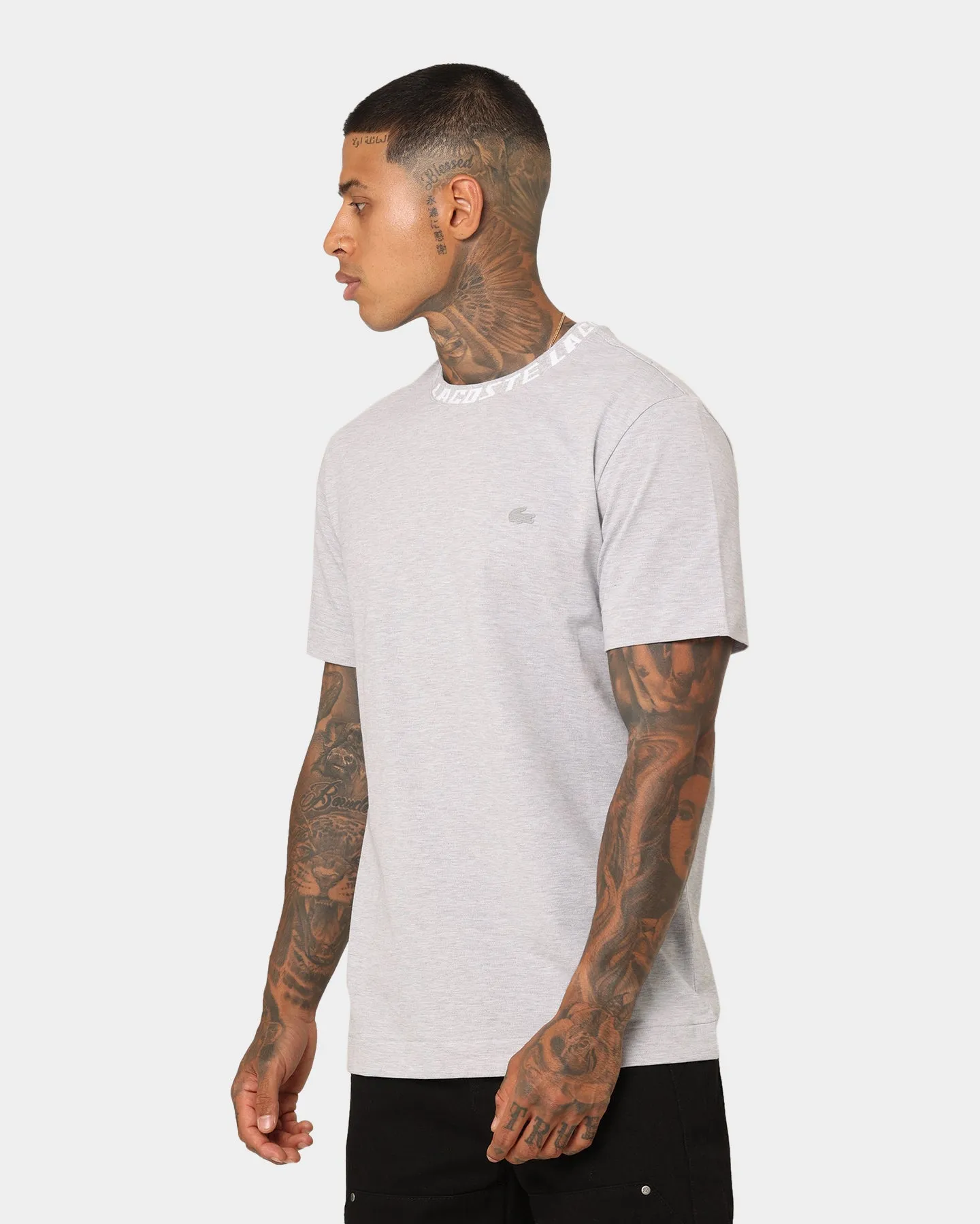 Lacoste Active Pique Tech T-Shirt Silver Chine