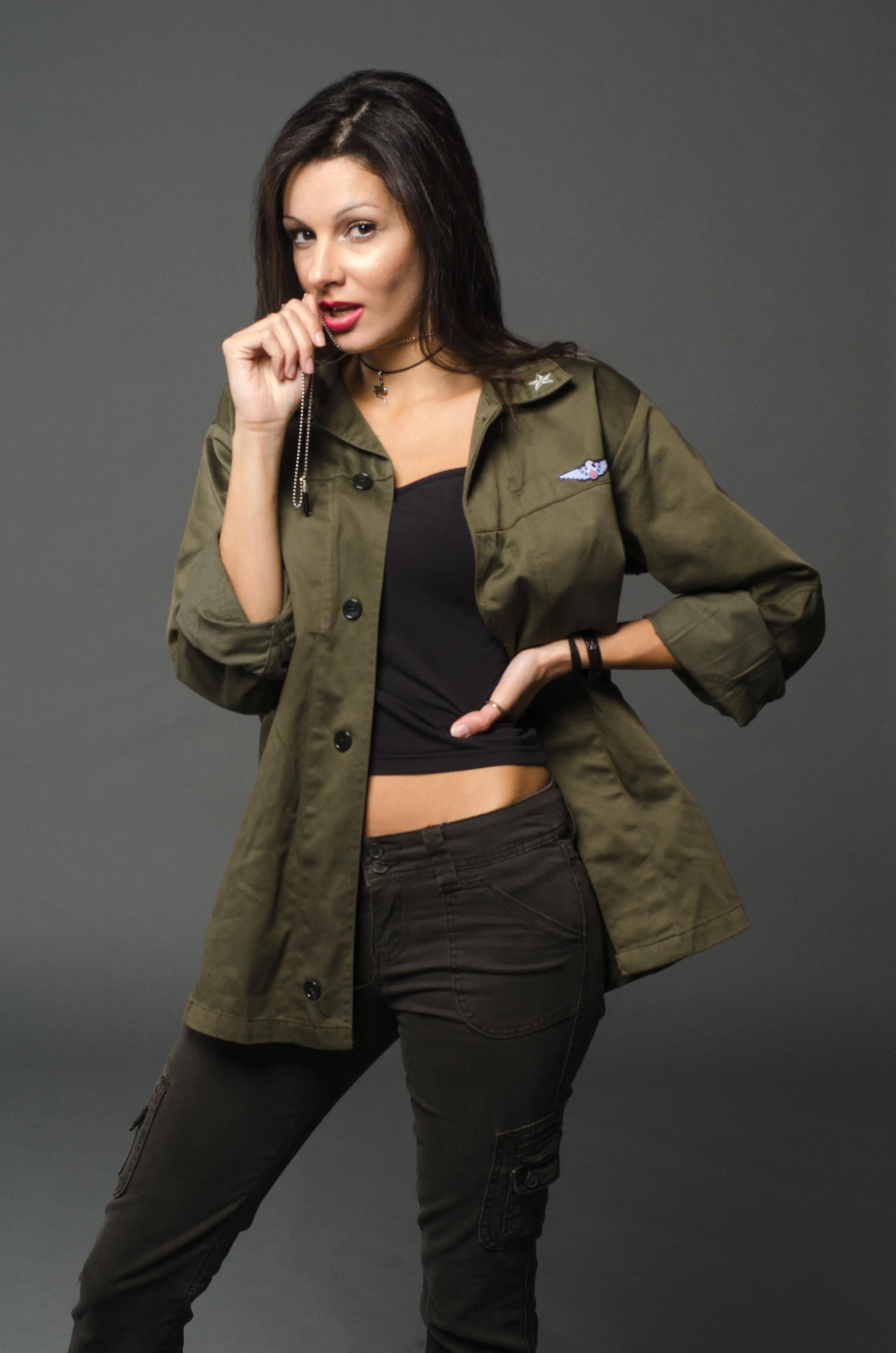 Ladies Military Fatigue Shirt