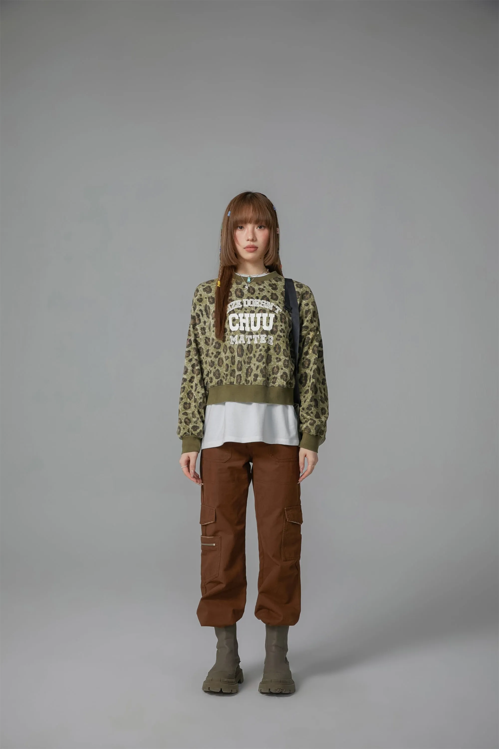 Leopard Chuu Matter Loose Fit Sweatshirt