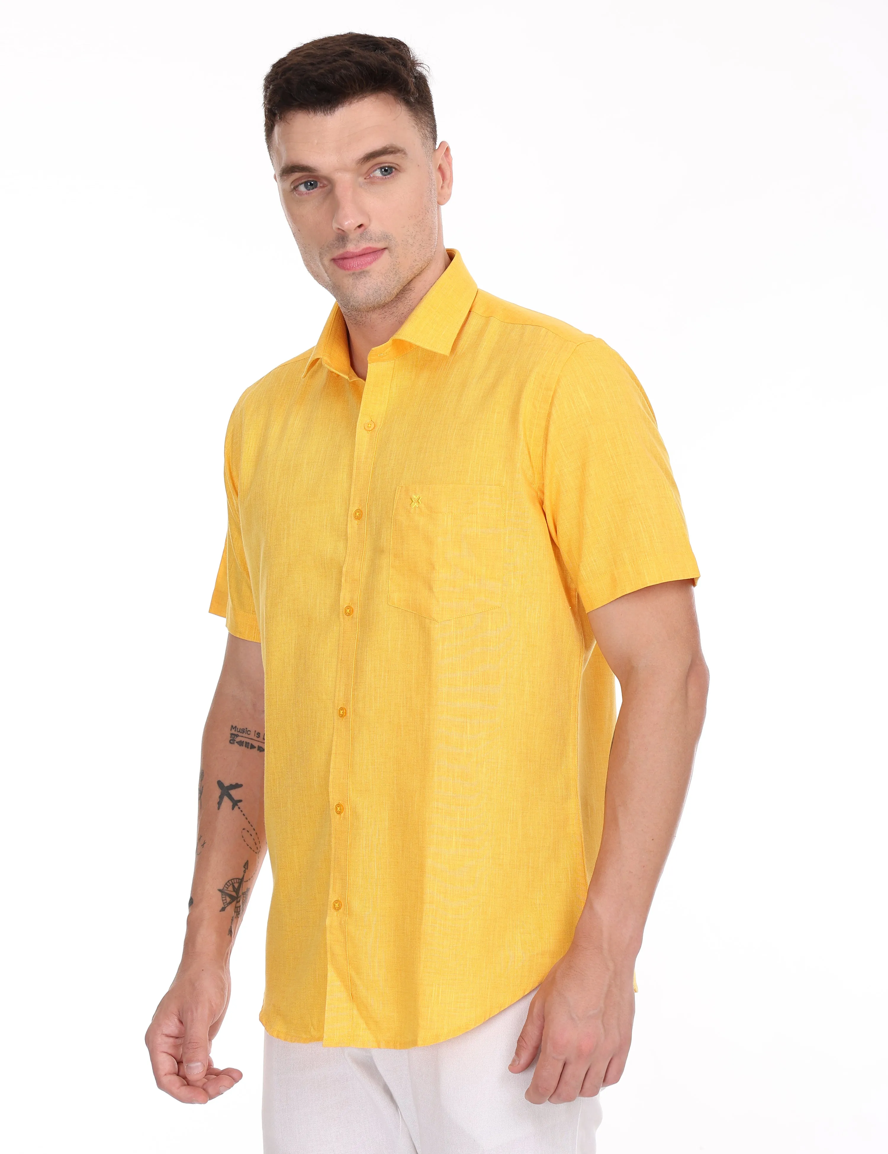 LINSEED Cotton Colour Shirt Half Sleeve - 17002