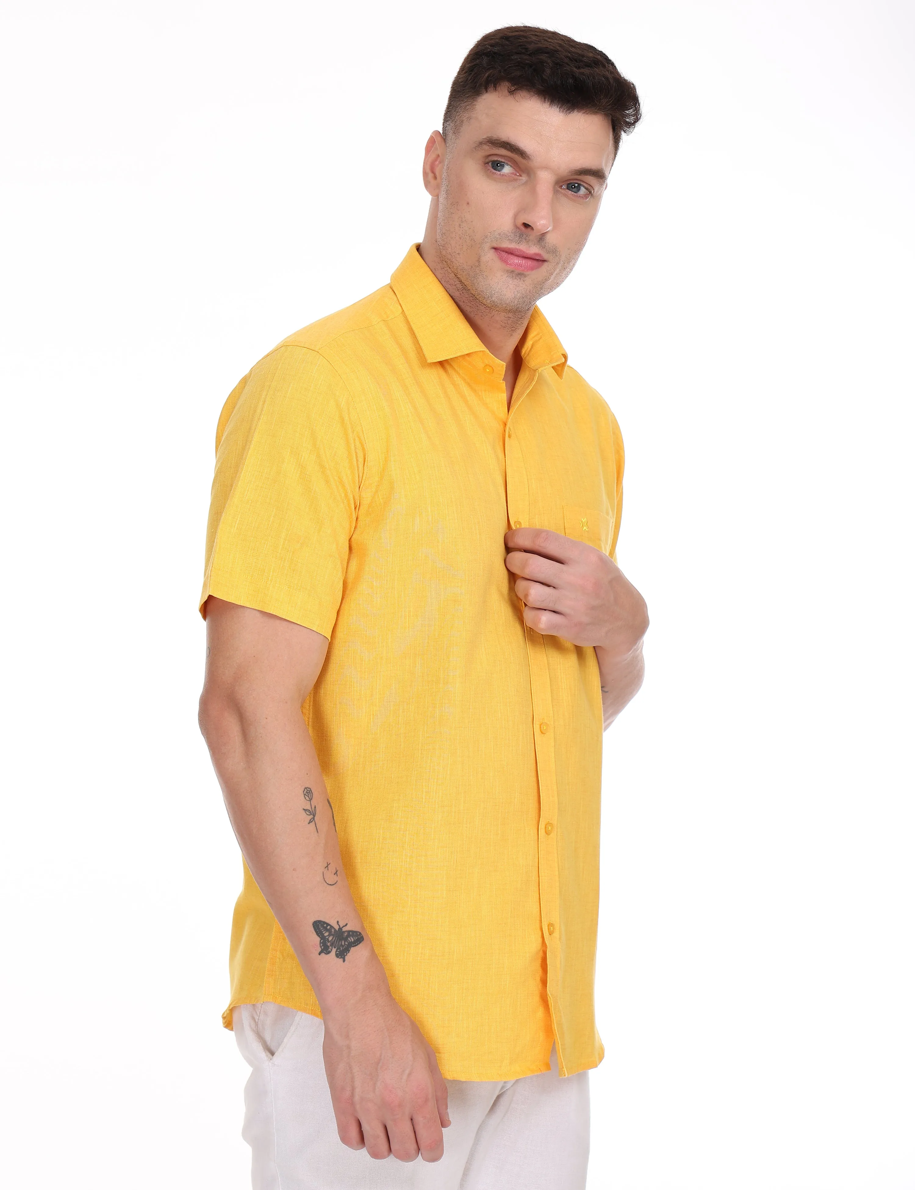 LINSEED Cotton Colour Shirt Half Sleeve - 17002