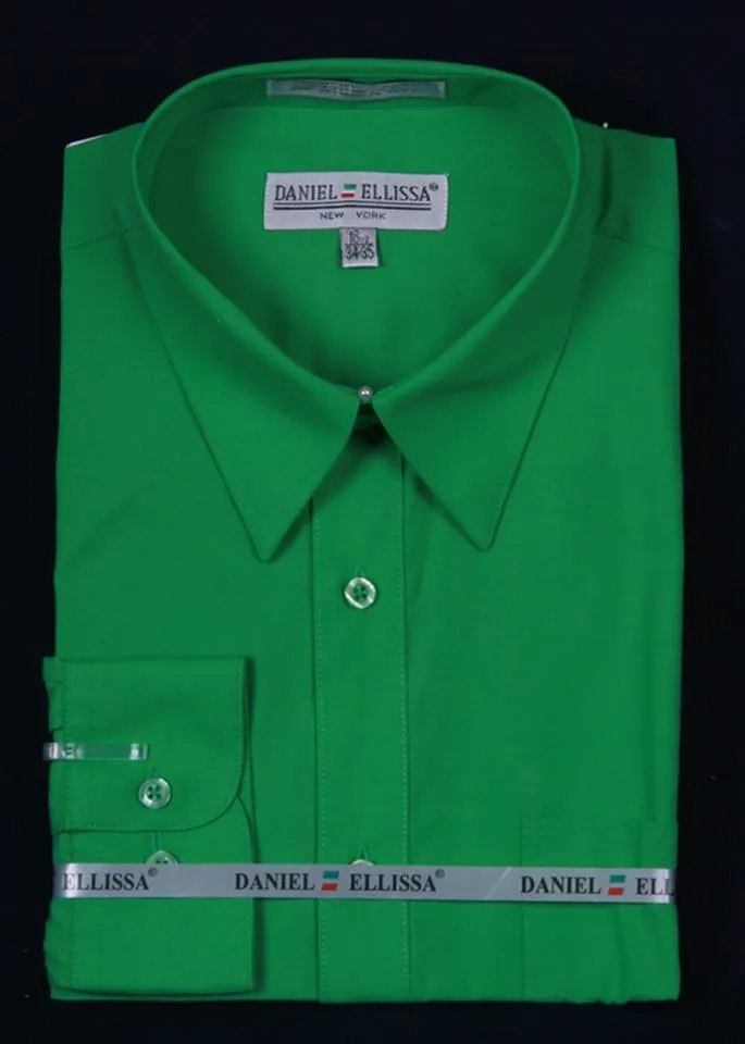 Men's Green Long Sleeve Dress Shirt