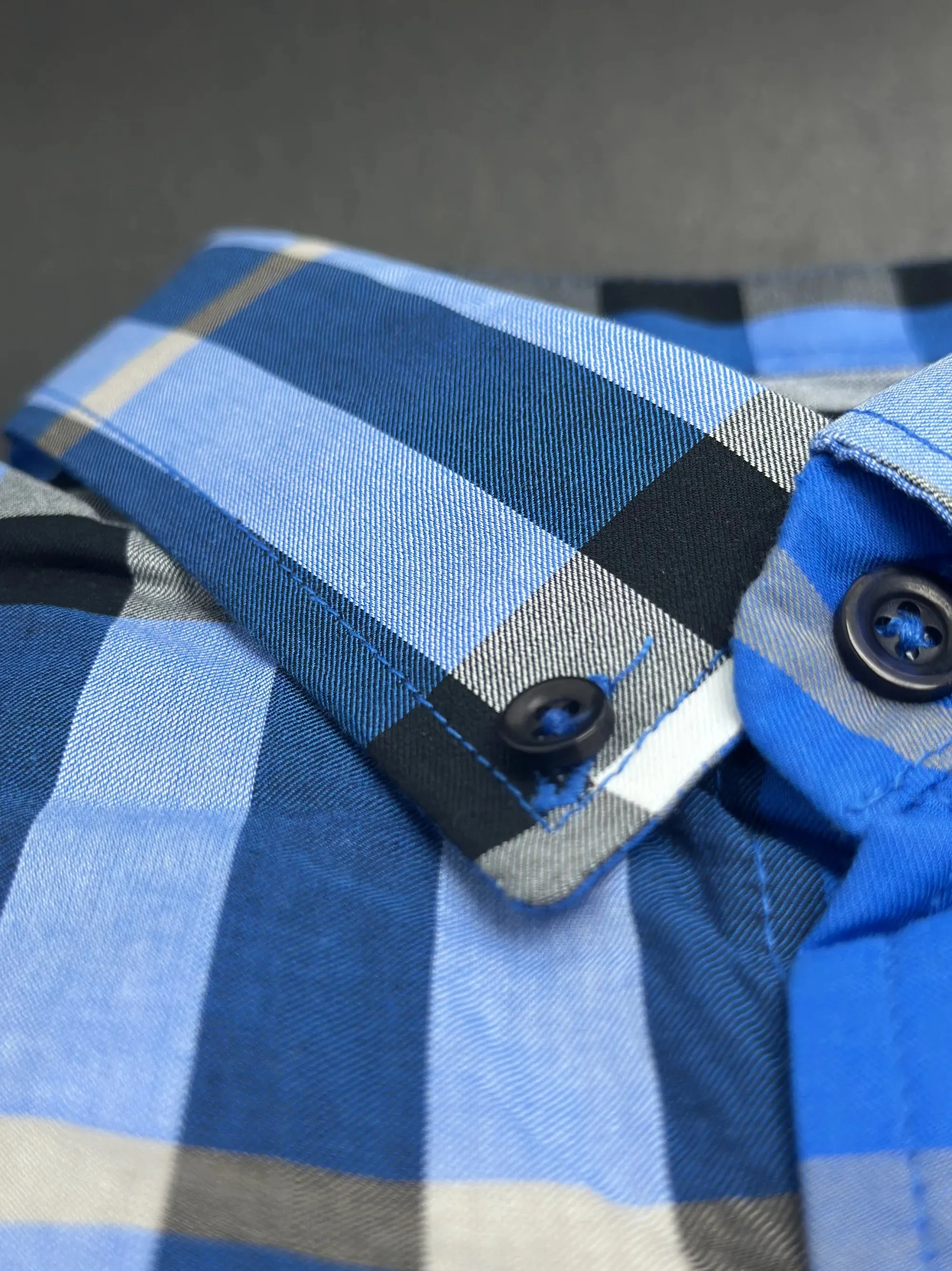 Men's Multicolor Royal Blue Check Shirt