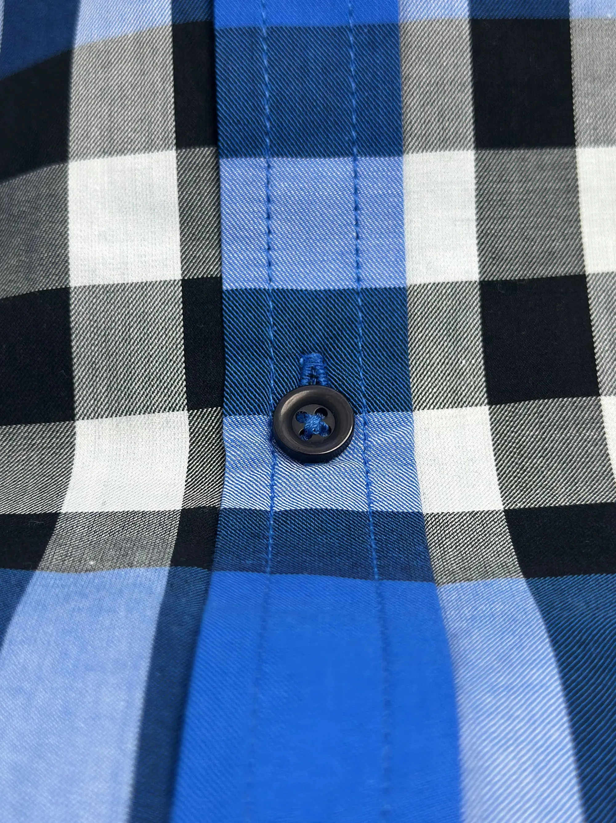 Men's Multicolor Royal Blue Check Shirt