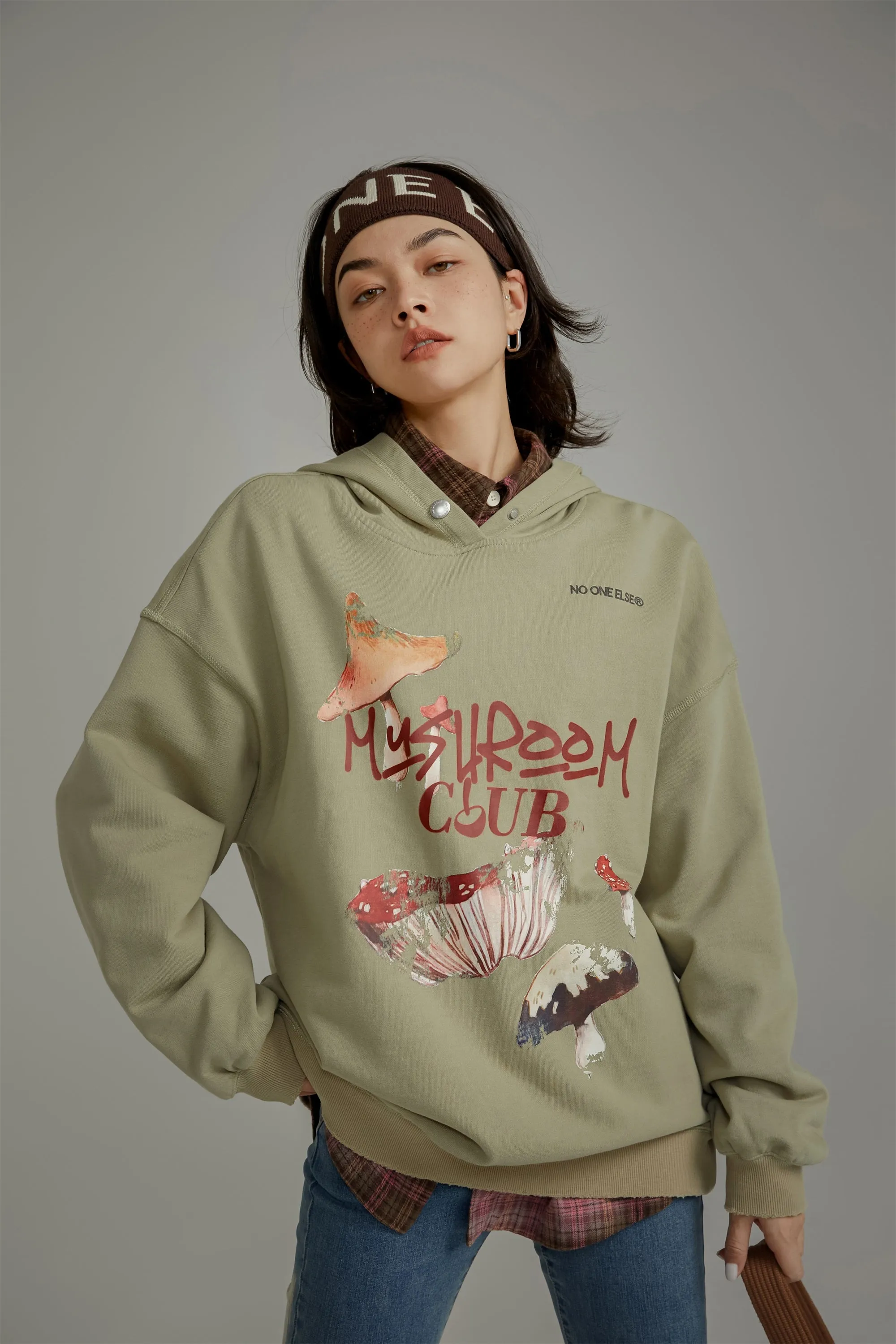 Mushroom Club Loose Fit Hoodie