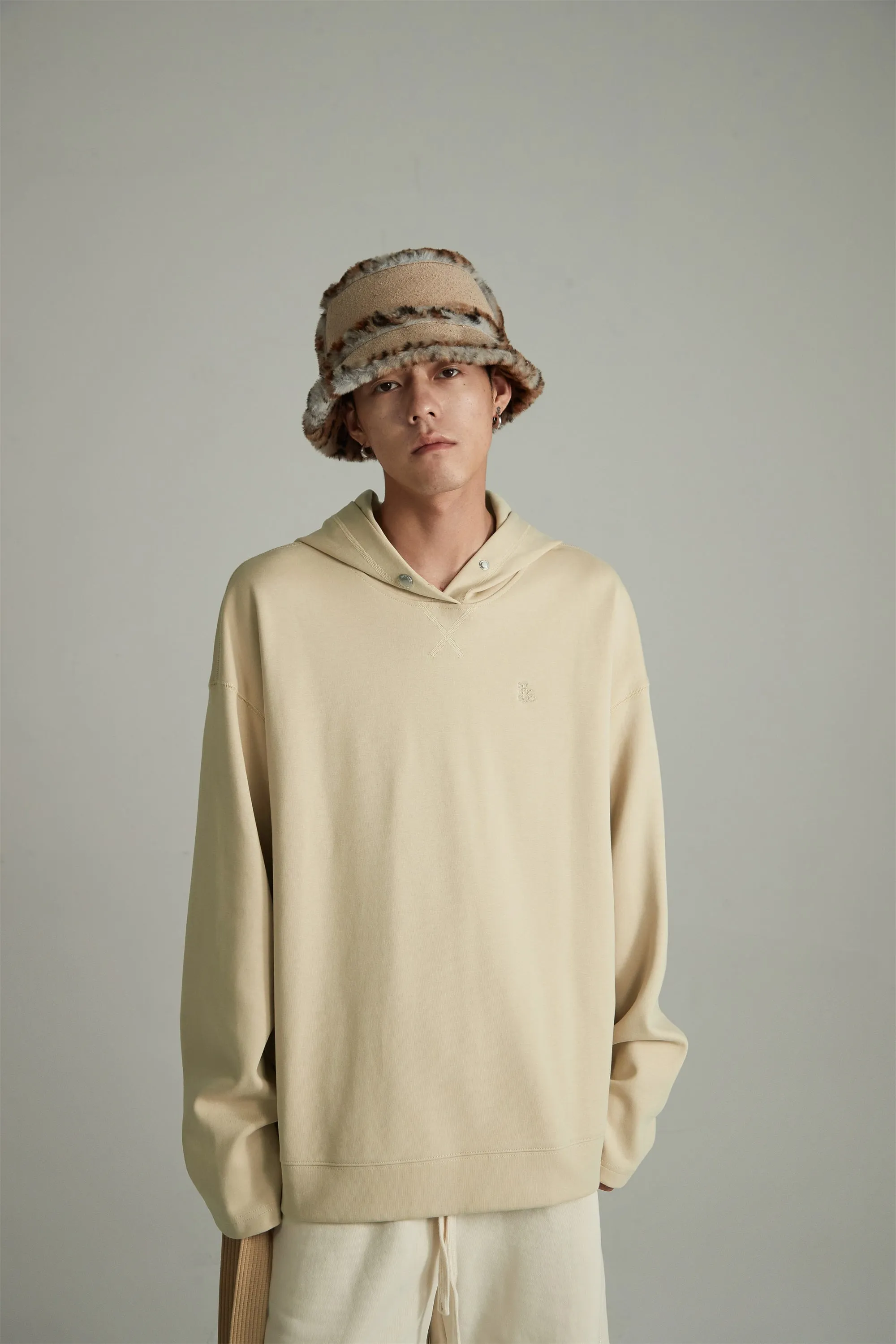 Neutral Long Sleeve Loose Fit Hoodie