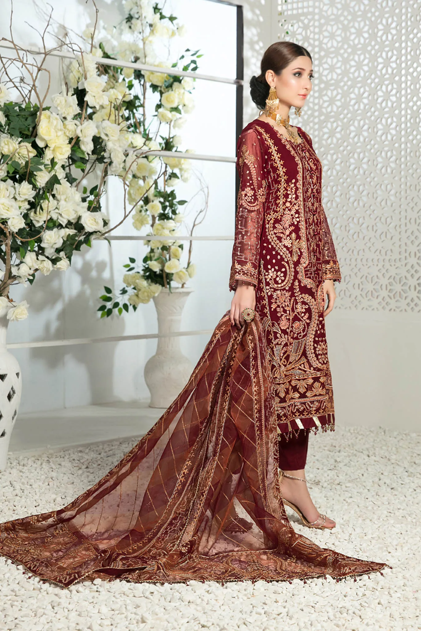 Nina by Tawakkal Semi Stitched 3 Piece Fancy Chiffon Collection'2022-N-6534