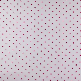 Organza with Embroidered Dot - DOTSY - Fuschia