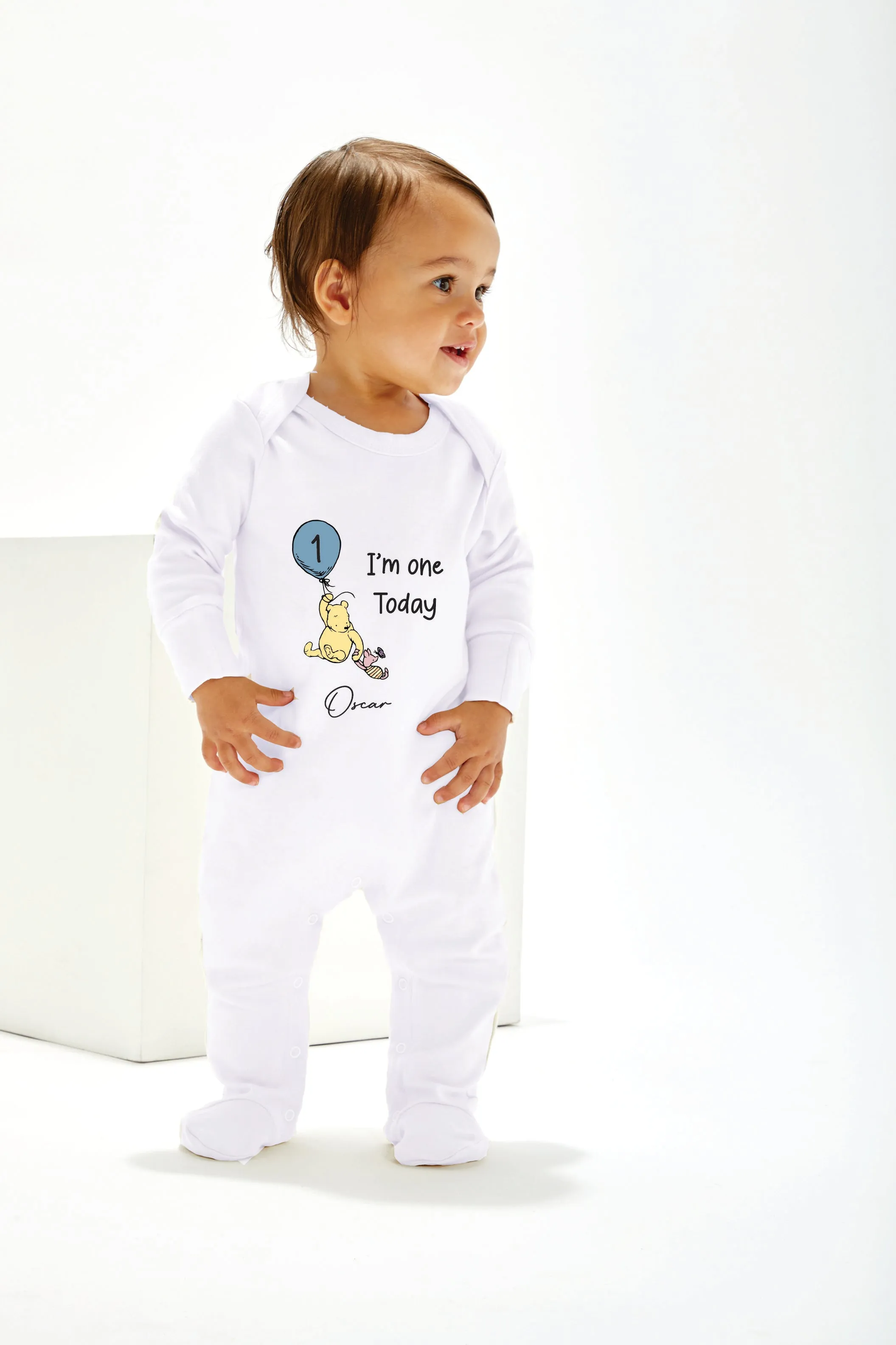 Personalised Winnie the Pooh 1st or 2nd Birthday T-shirt Little Boy, Little Girl Baby First Birthday - One Today