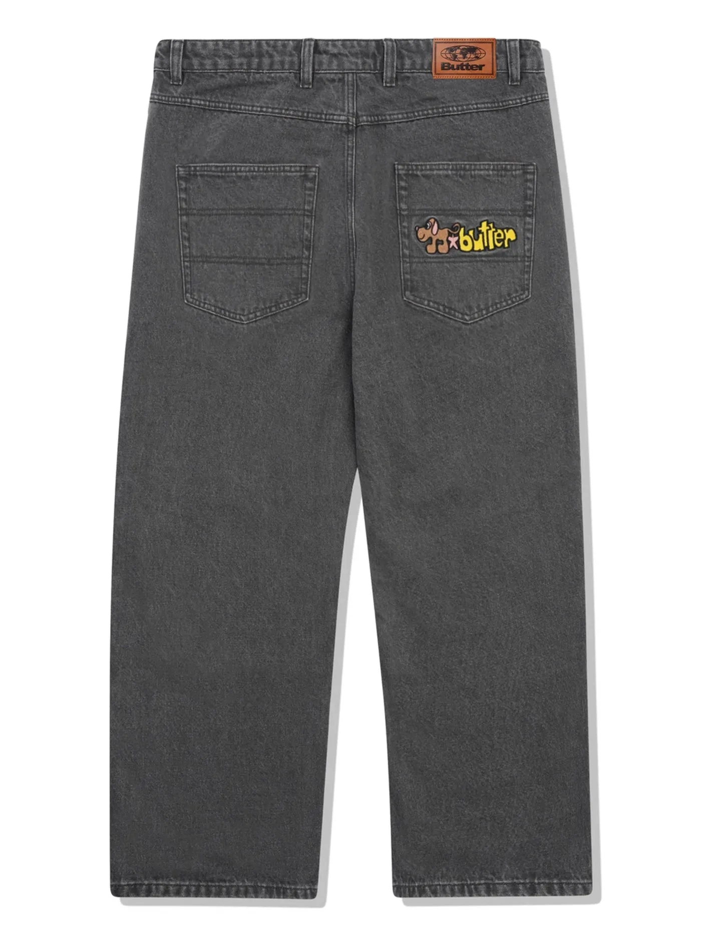 Pooch Relaxed Washed Grey Jeans