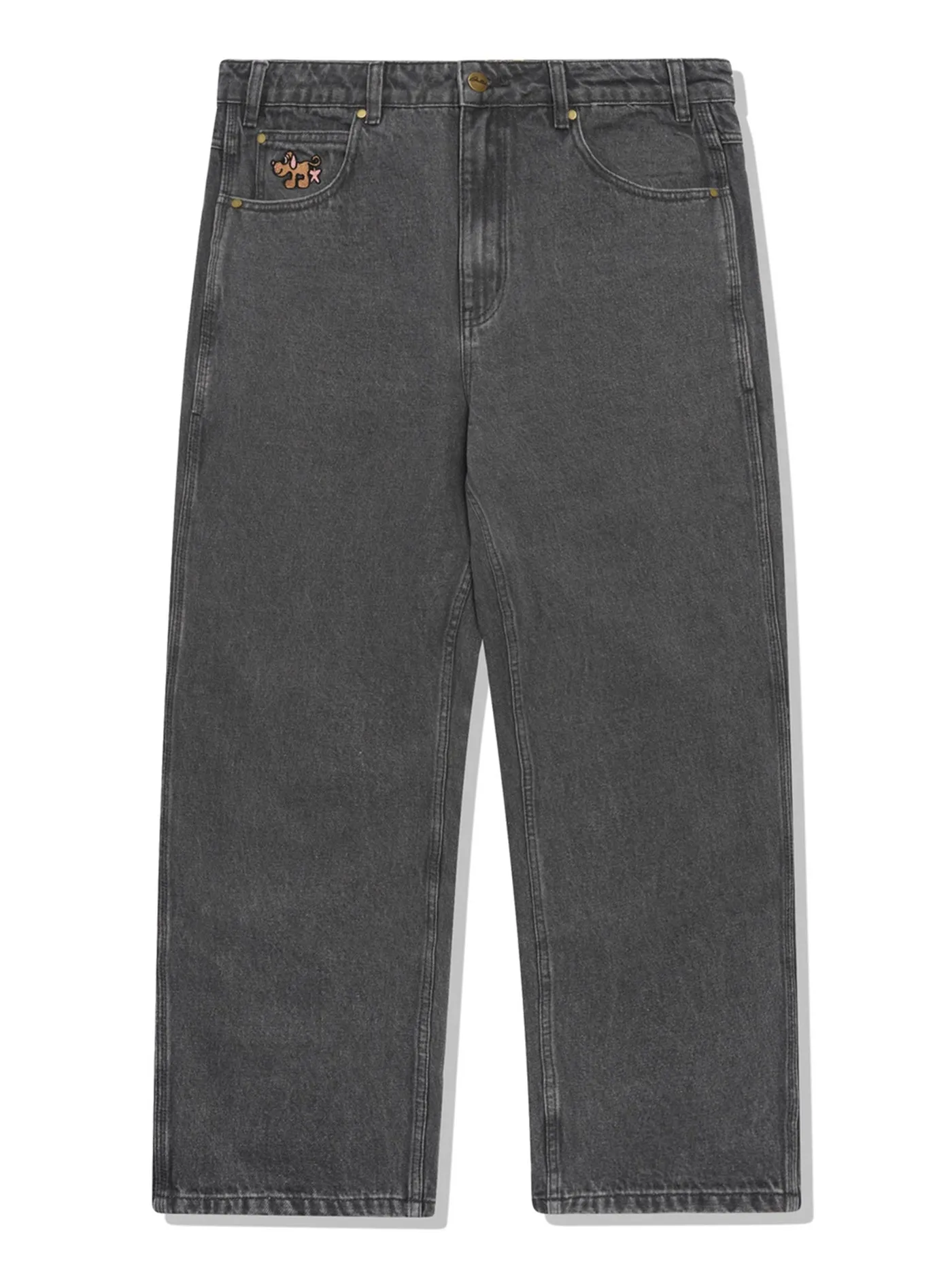 Pooch Relaxed Washed Grey Jeans