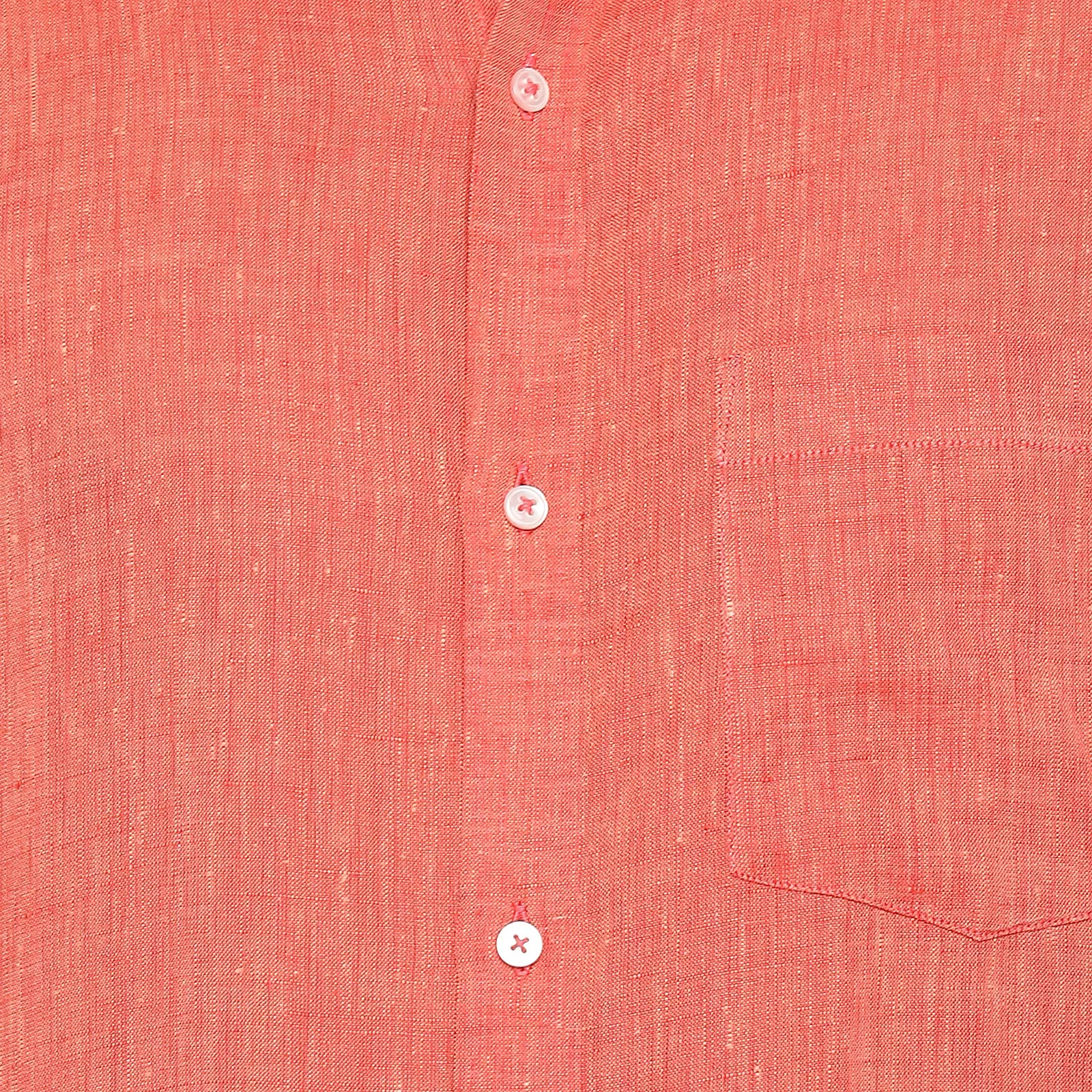 Red Linen Solid Slim Fit Shirts