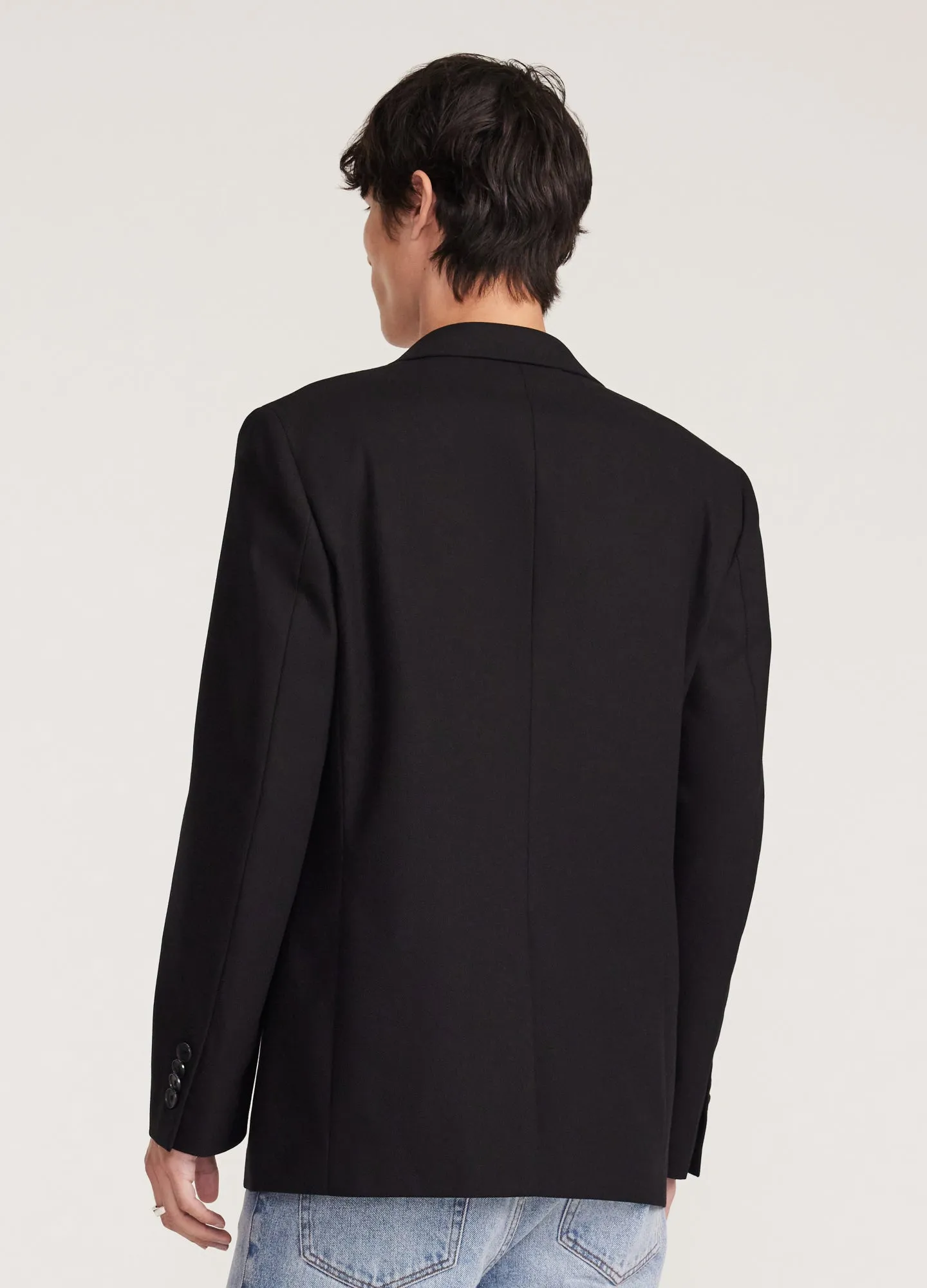 Relaxed Cotton Blazer Black