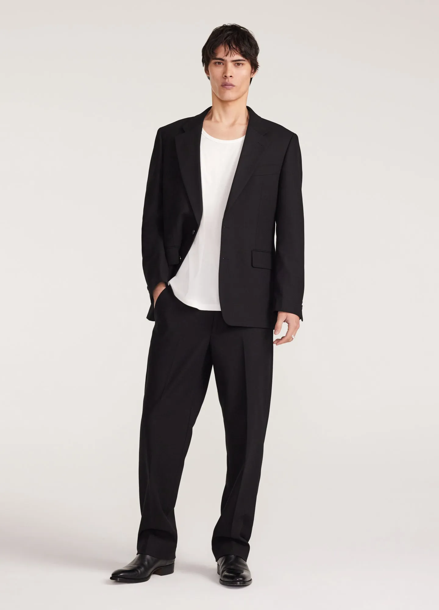 Relaxed Cotton Blazer Black