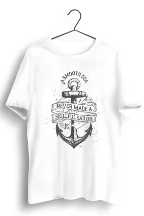 Sailor Graphic Printed White Tshirt