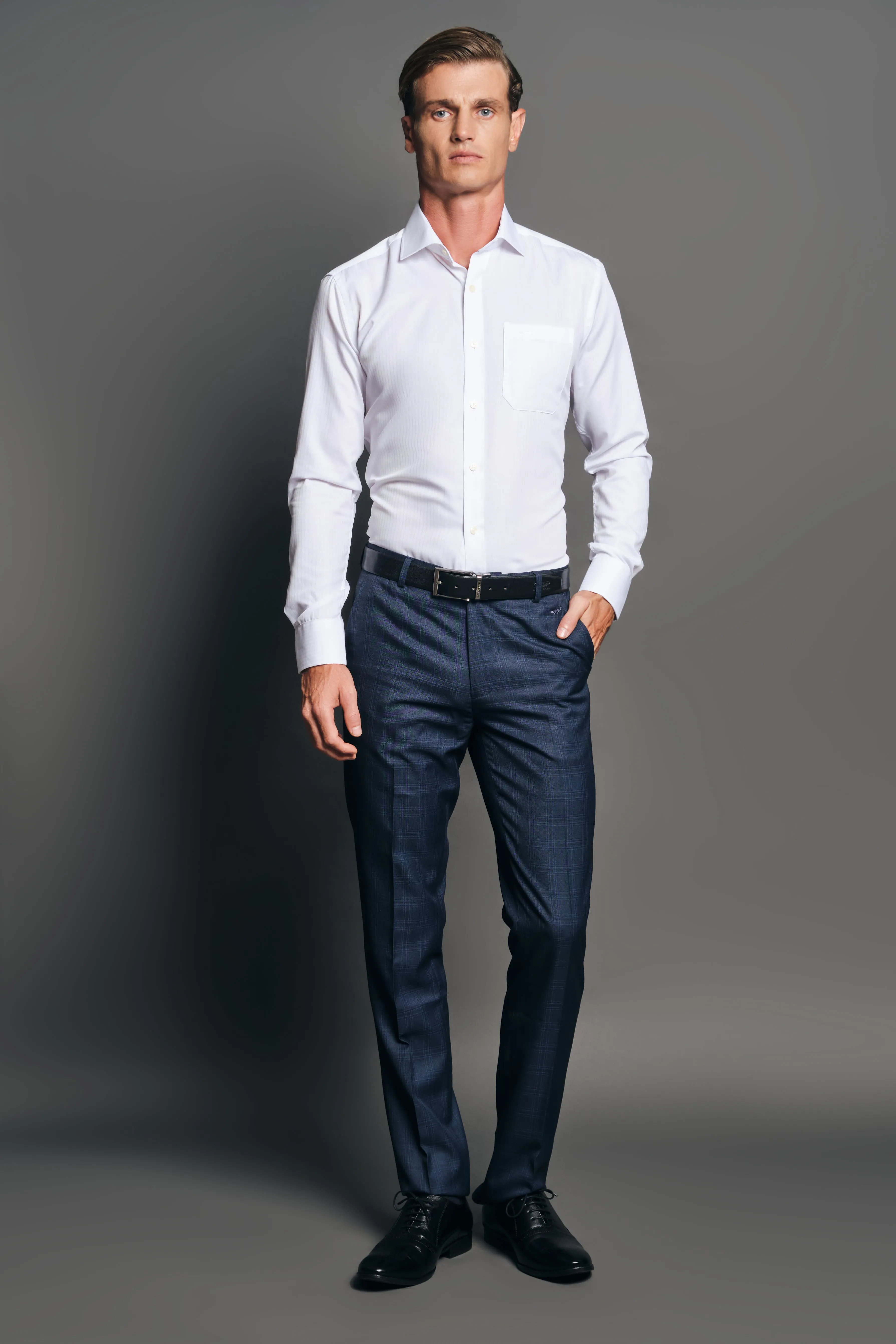 Slim Fit Long sleeves-Formal Shirts-Gardenia