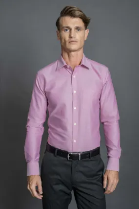 Slim Fit Long sleeves-Formal Shirts-Magenta